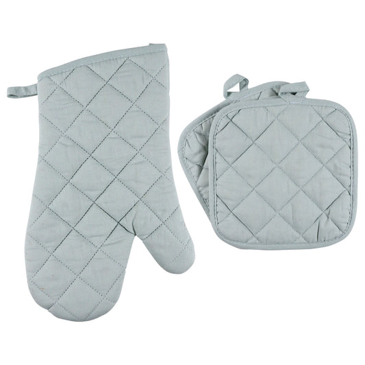 Home Collection Soft Green Cotton Oven Mitts and Pot Holders (Pack of 24)