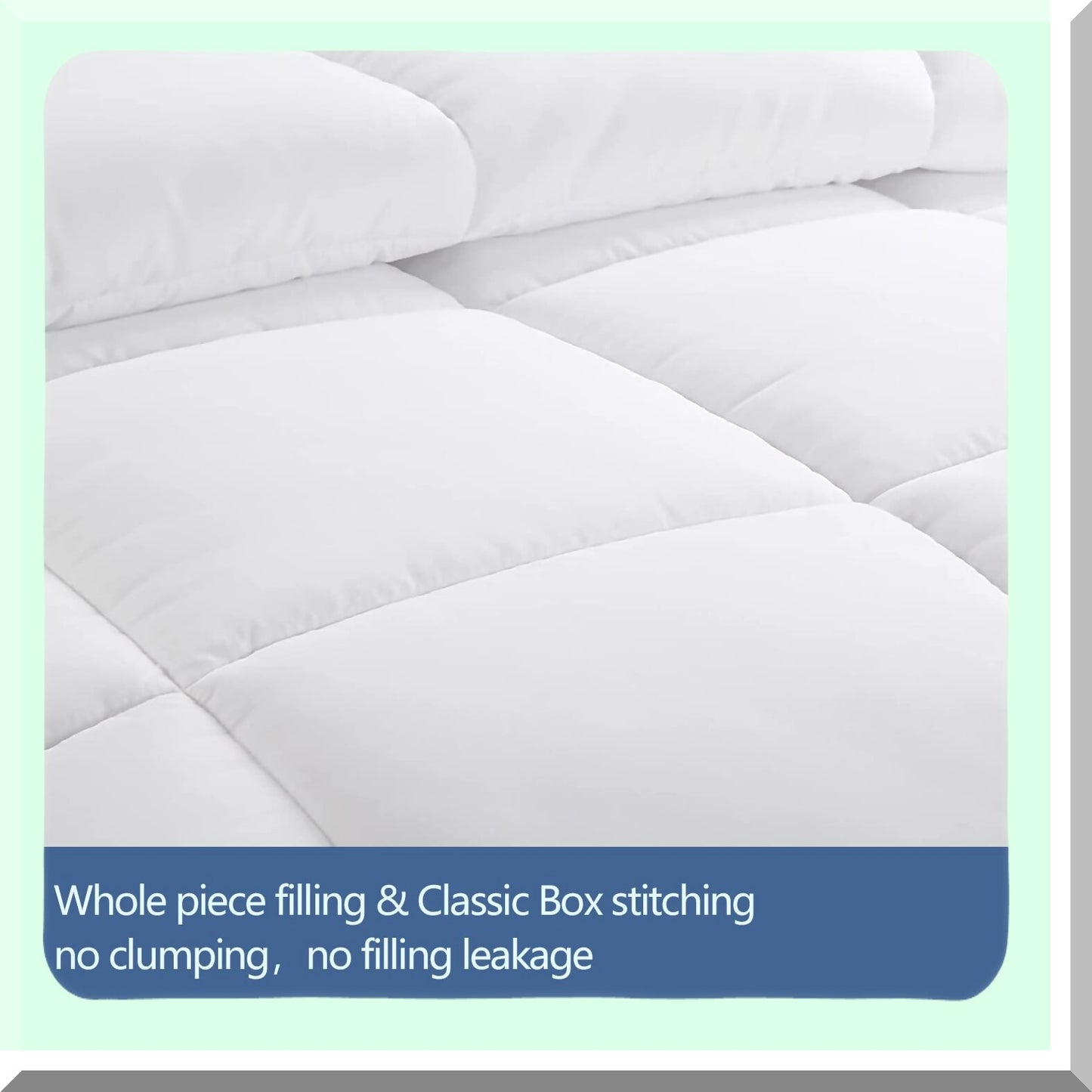 Breathable Microfiber Queen Comforter - Lightweight Quilted Duvet Insert with Corner Tabs - Soft Machine Washable Alternative Bedding - White, 90x90