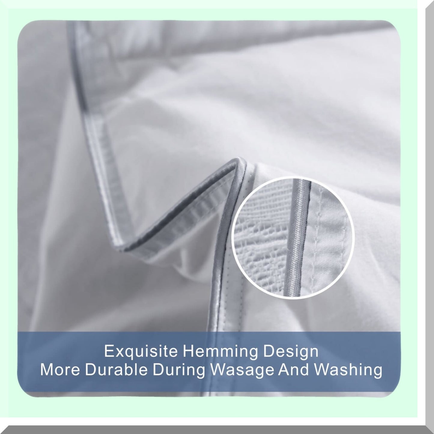 Breathable Microfiber Queen Comforter - Lightweight Quilted Duvet Insert with Corner Tabs - Soft Machine Washable Alternative Bedding - White, 90x90