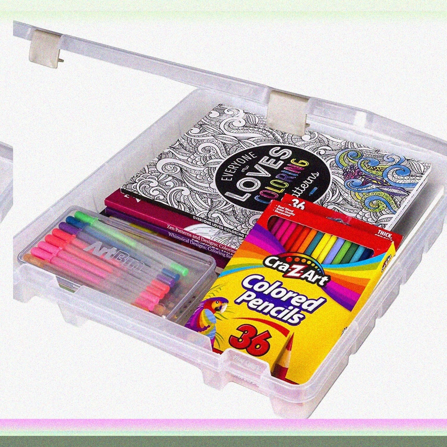 9100AB Super Satchel Slim Art Organizer, Clear