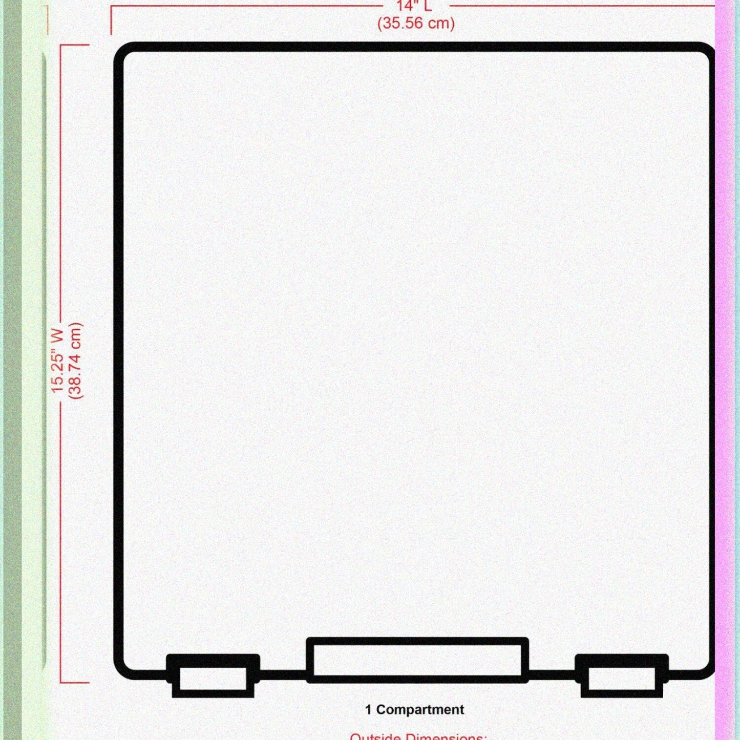 9100AB Super Satchel Slim Art Organizer, Clear