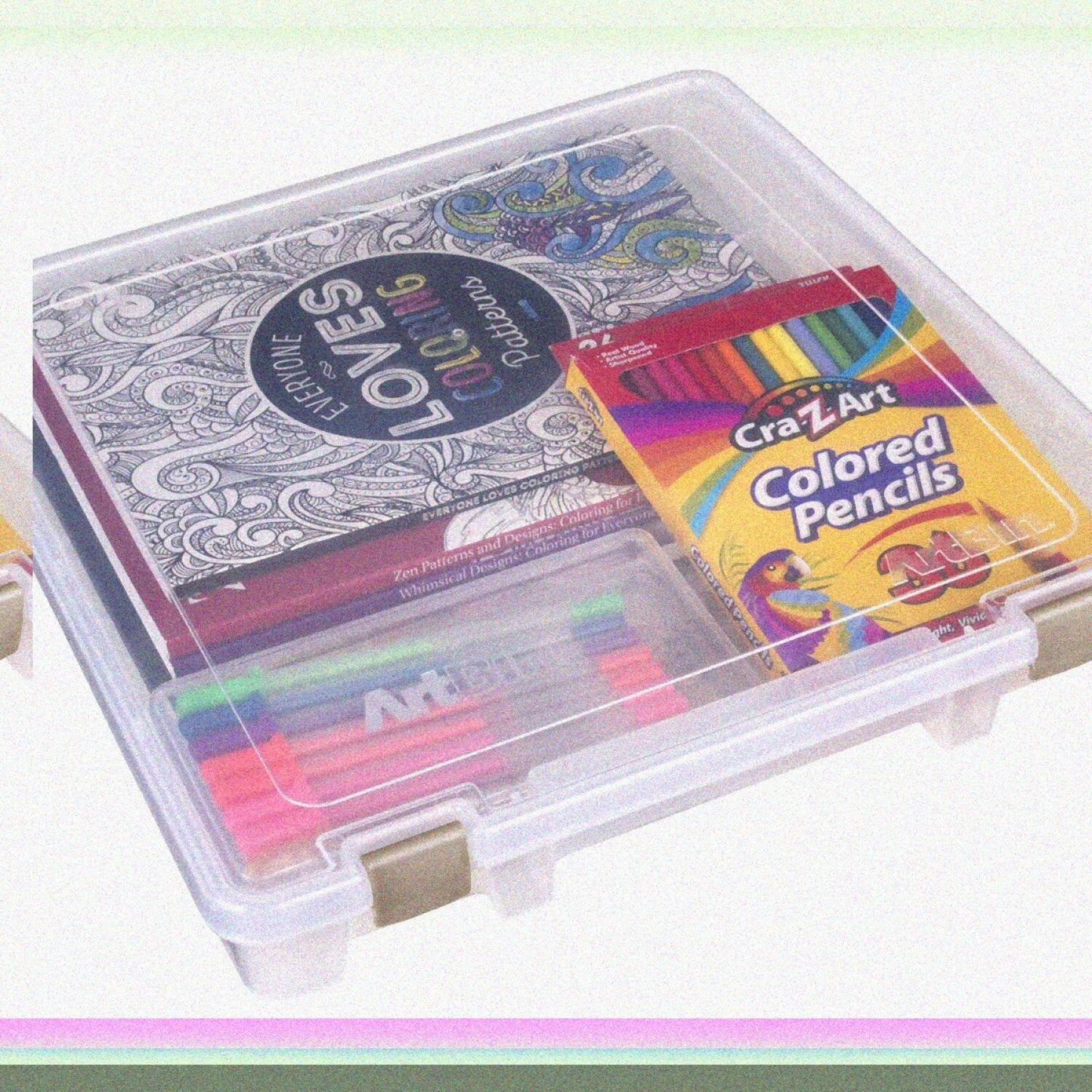 9100AB Super Satchel Slim Art Organizer, Clear
