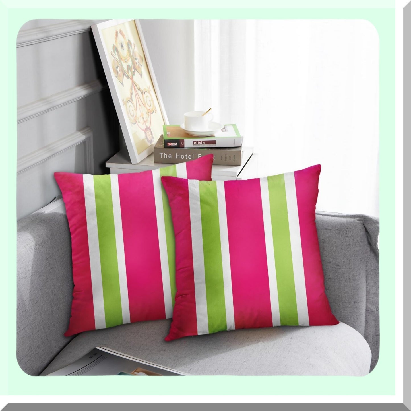 Hidden Zipper Decorative Pillowcase - 18x18 Inch Square Sofa Cushion Cover