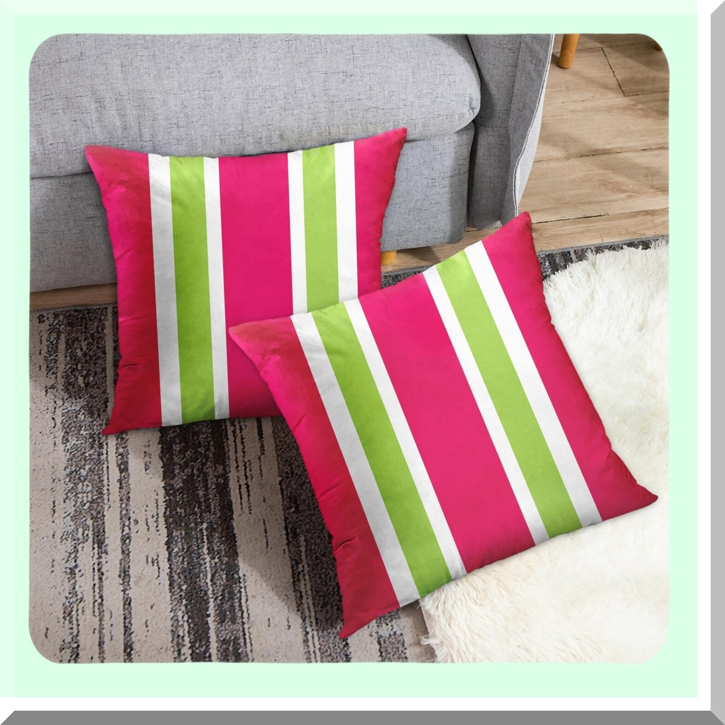 Hidden Zipper Decorative Pillowcase - 18x18 Inch Square Sofa Cushion Cover