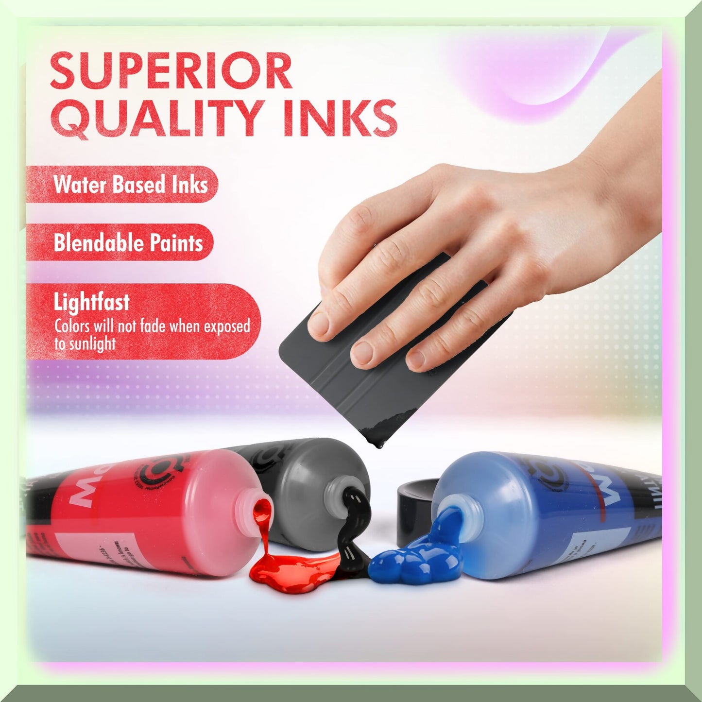 SilkMaster Screen Printing Kit with Reusable Frame and Ink