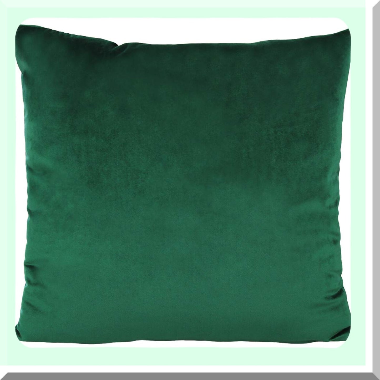 Emerald Dark Green Velvet Xmas Throw Pillow Covers - Set of 2 | Decorative Cushion Cases for Home, Car, Couch, Sofa, Bedroom, Office | 20x20 Decor