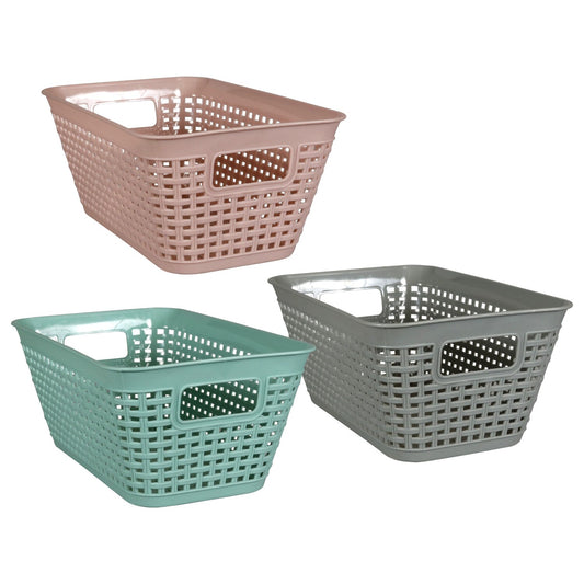 Rectangular Woven-Style Storage Baskets, 10.25x6.5x4.25 in. (Pack of 24)