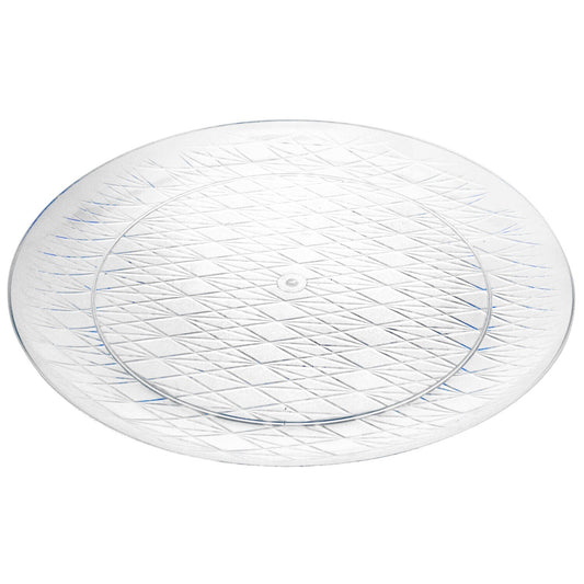 Large Round Crystal-Cut Plastic Trays, 14 in. (Pack of 4)