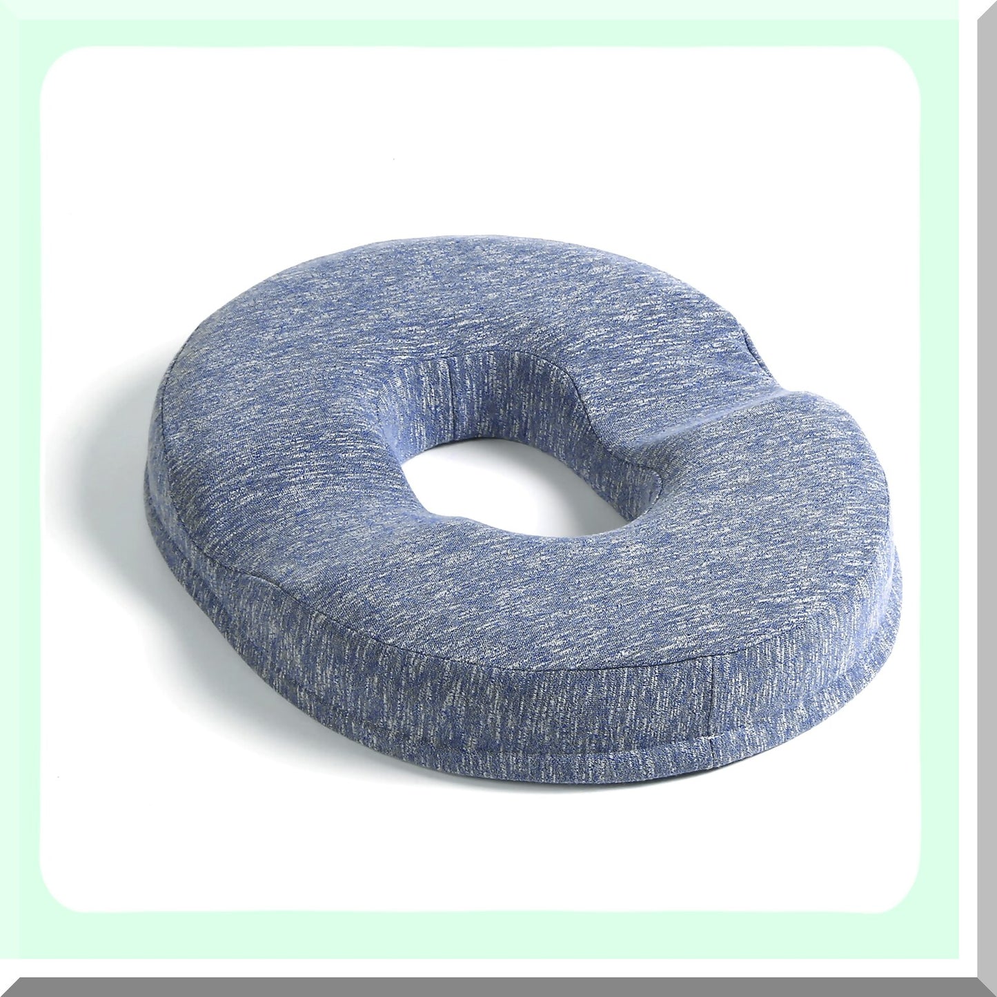 ErgoFoam Comfort Cushion - Tailbone Relief Pillow for Sciatica, Pregnancy, Post Natal Pain - Memory Foam Donut Seat Cushion (Blue)