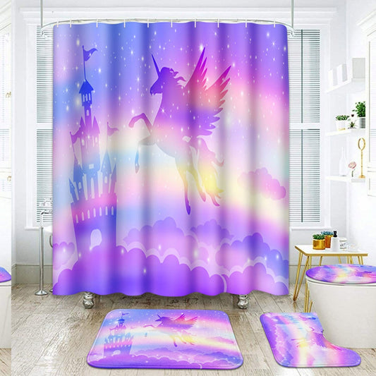 Unicorn Rainbow Castle Bathroom Set 4 Pcs