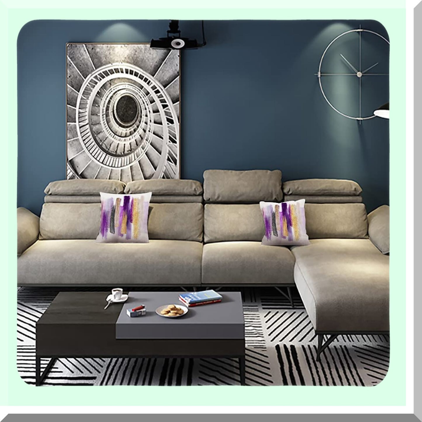 Pink Watercolor Brush Strokes Throw Pillow Cover - Abstract White Paint Smears Purple Gold Palette Modern Yellow Decorative Cushion Case for Home Couch 18x18"