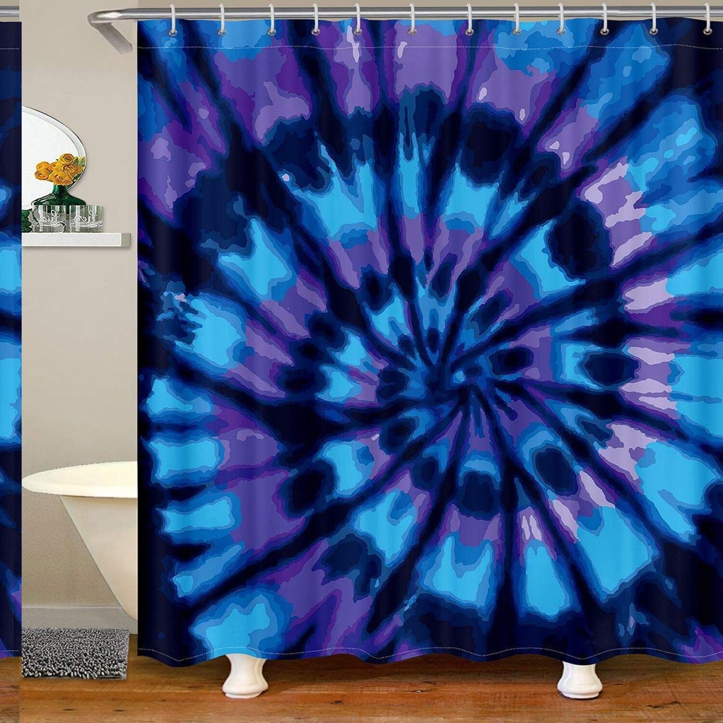 Boho Psychedelic Waterproof Shower Curtain 72x72
