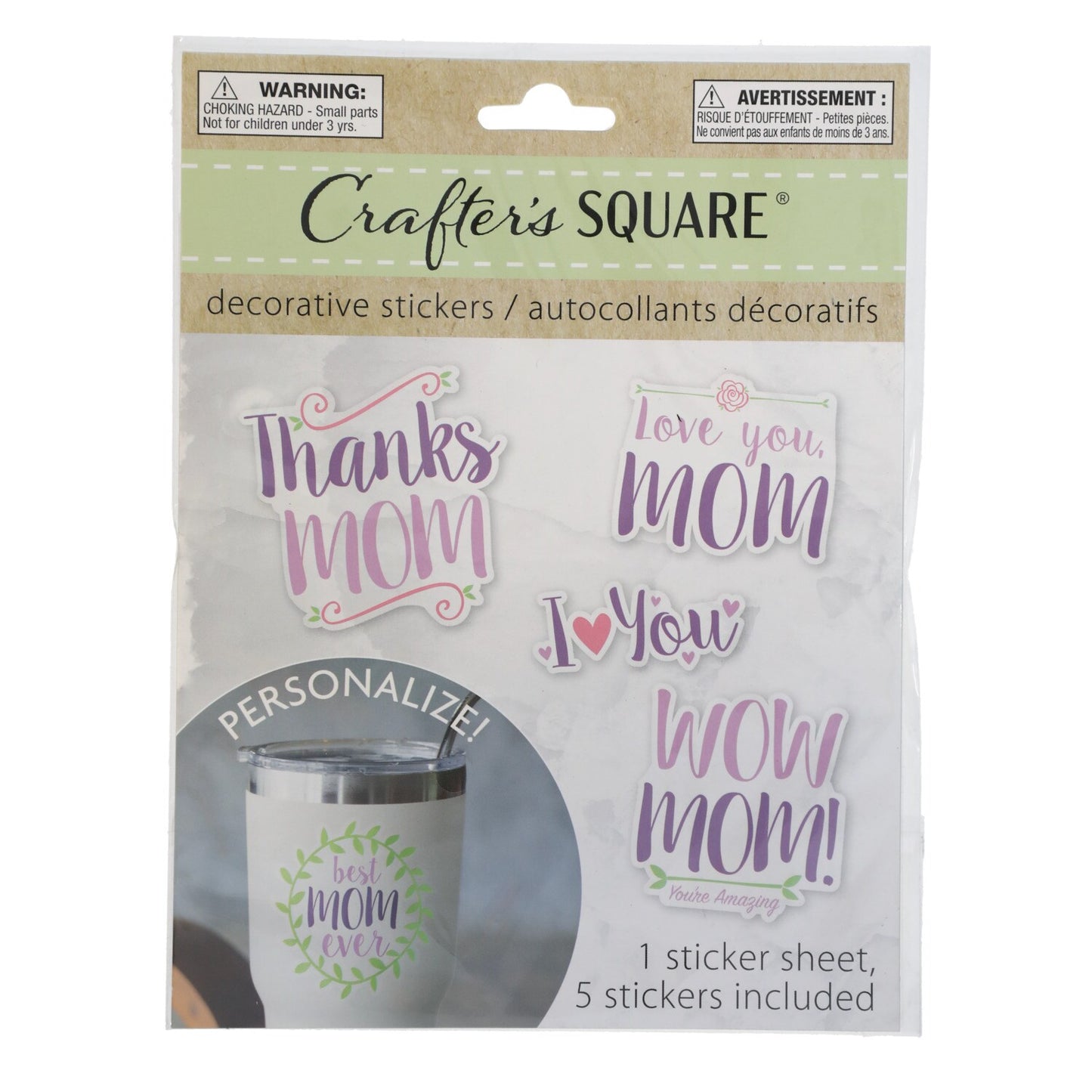 Crafter's Square Decorative Drinking Mug Stickers (Pack of 36)
