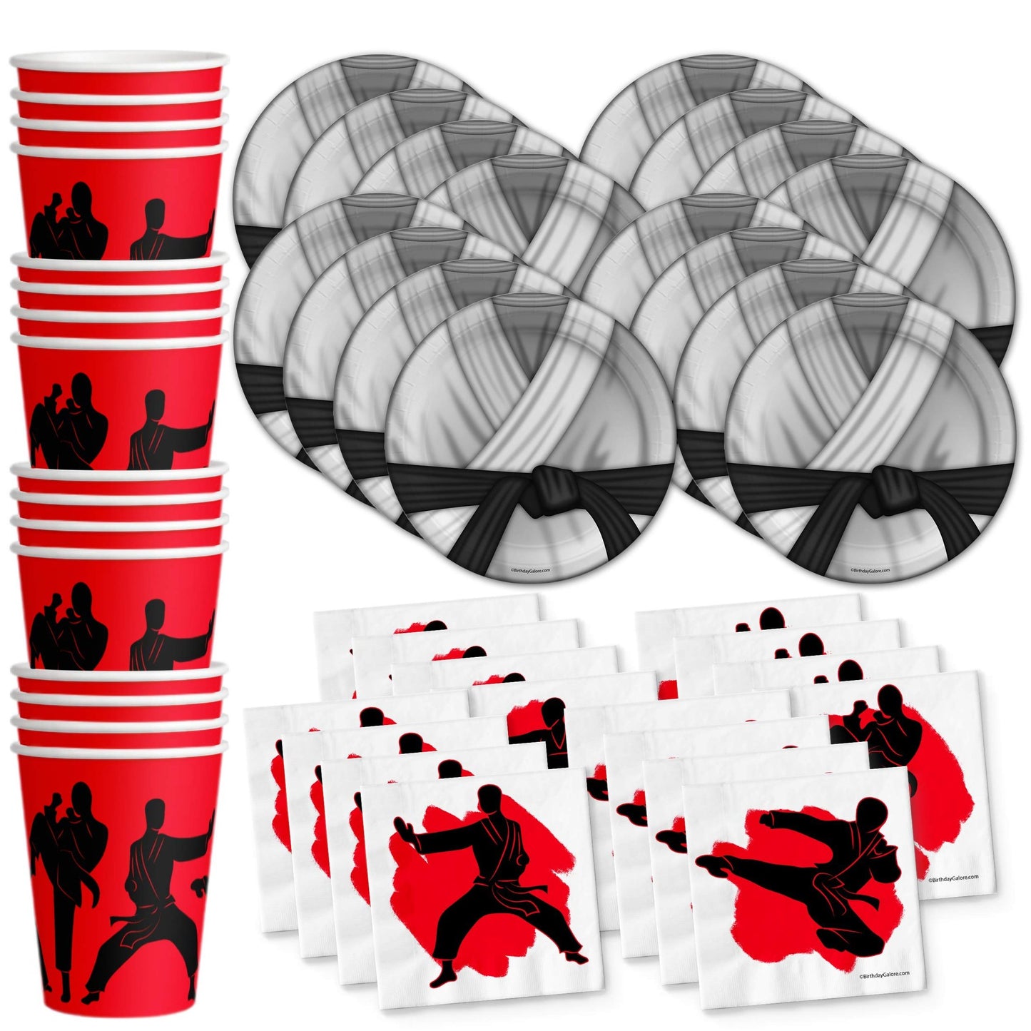 Karate Party Supplies Set for 16 Guests