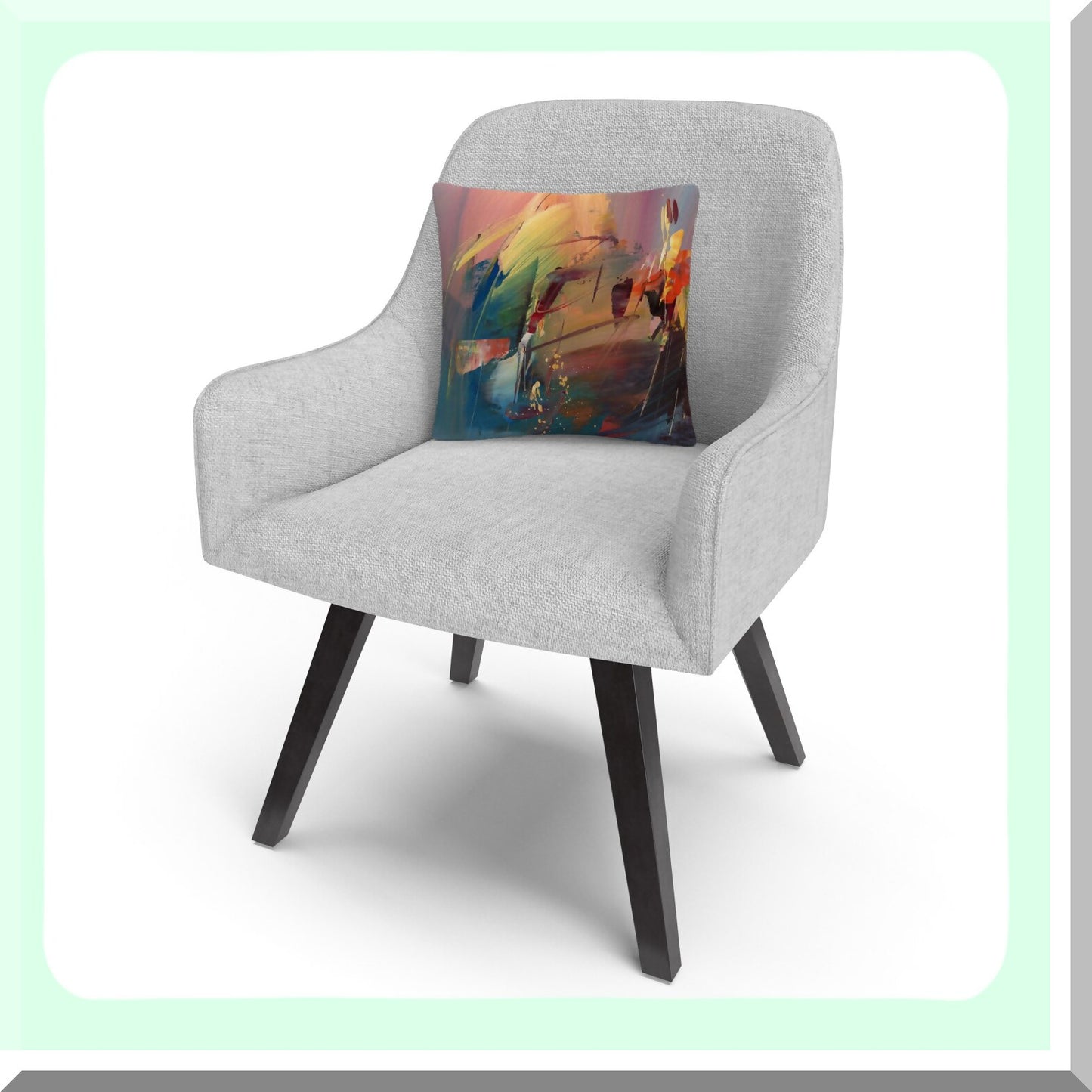 Garden Bliss Multicolor Throw Pillow - 16" X 16" Decorative Cushion for Home Decor, Floral Pattern, Soft Fabric, Living Room Accent Piece