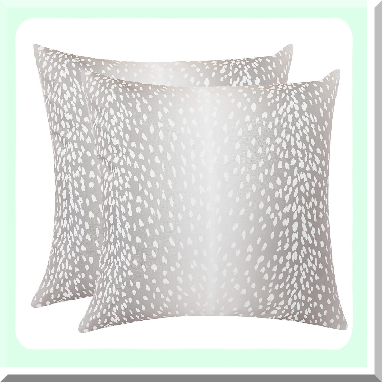 Fawn Linen Antelope Pillow Covers - Set of 2, 26x26 Inch Soft Animal Print Euro Throw Pillow Cases for Couch Sofa Bedroom Decor - Purple Accent