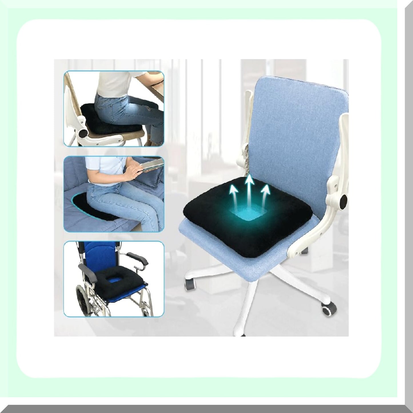 OrthoComfort Donut Seat Pillow - Relief for Hemorrhoids, Sciatica, Pregnancy, Tailbone Pain. Orthopedic Foam Cushion for Postpartum, Hip Surgery, Back Pain. Large Size for Comfortable Sitting and Sleeping. Ideal for Medical and Hospital Use.