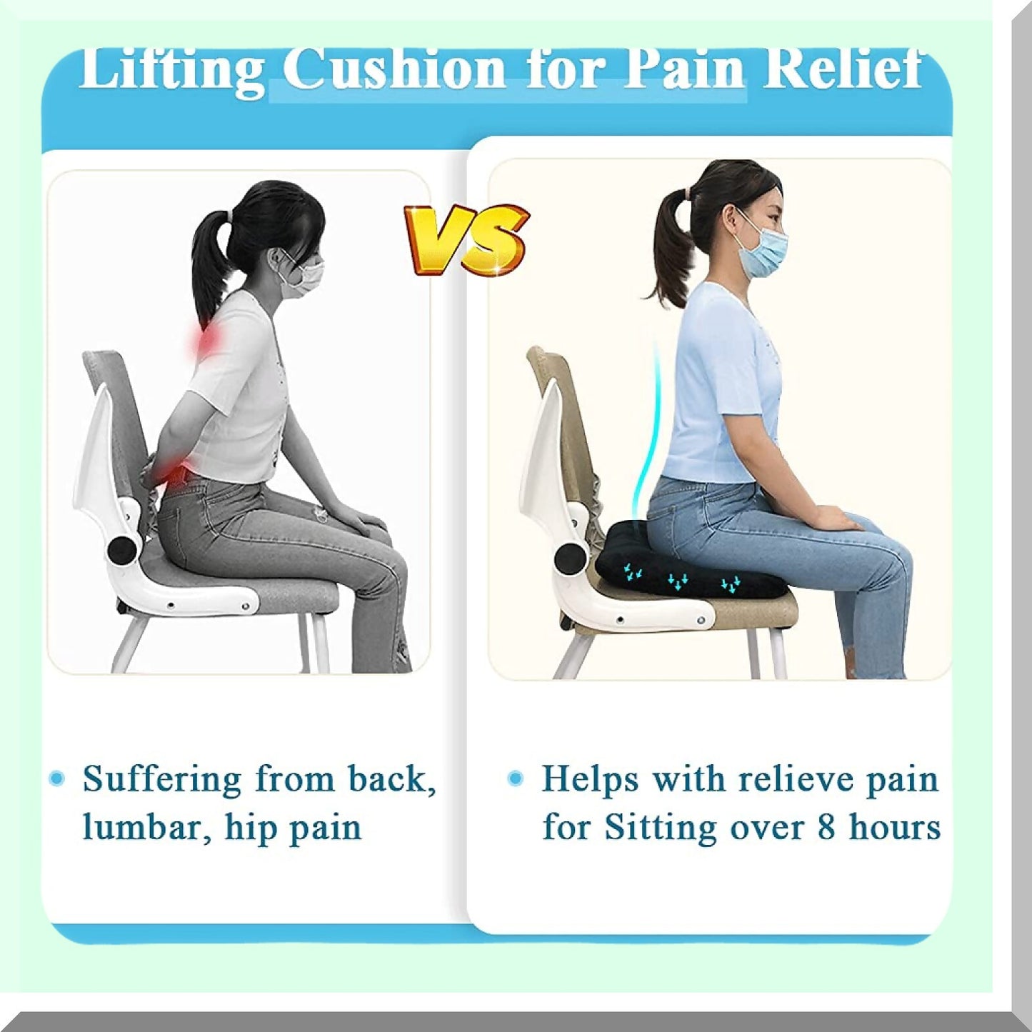 OrthoComfort Donut Seat Pillow - Relief for Hemorrhoids, Sciatica, Pregnancy, Tailbone Pain. Orthopedic Foam Cushion for Postpartum, Hip Surgery, Back Pain. Large Size for Comfortable Sitting and Sleeping. Ideal for Medical and Hospital Use.