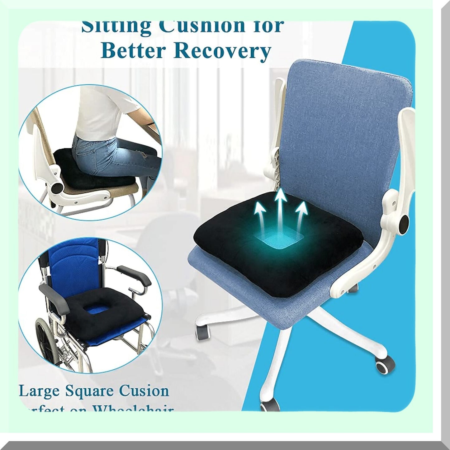 OrthoComfort Donut Seat Pillow - Relief for Hemorrhoids, Sciatica, Pregnancy, Tailbone Pain. Orthopedic Foam Cushion for Postpartum, Hip Surgery, Back Pain. Large Size for Comfortable Sitting and Sleeping. Ideal for Medical and Hospital Use.