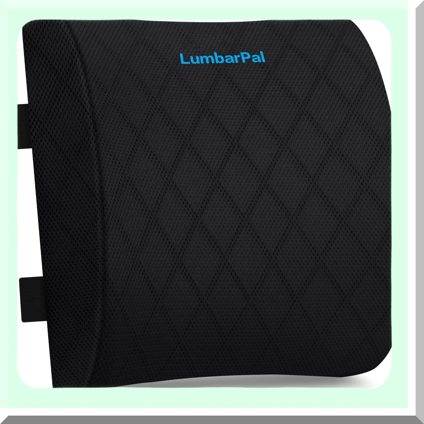 ErgoFlex Lumbar Support Pillow - Memory Foam Back Support Cushion for Office Chair, Car, Gaming - Adjustable Straps, Improve Posture, Relieve Back Pain - Black