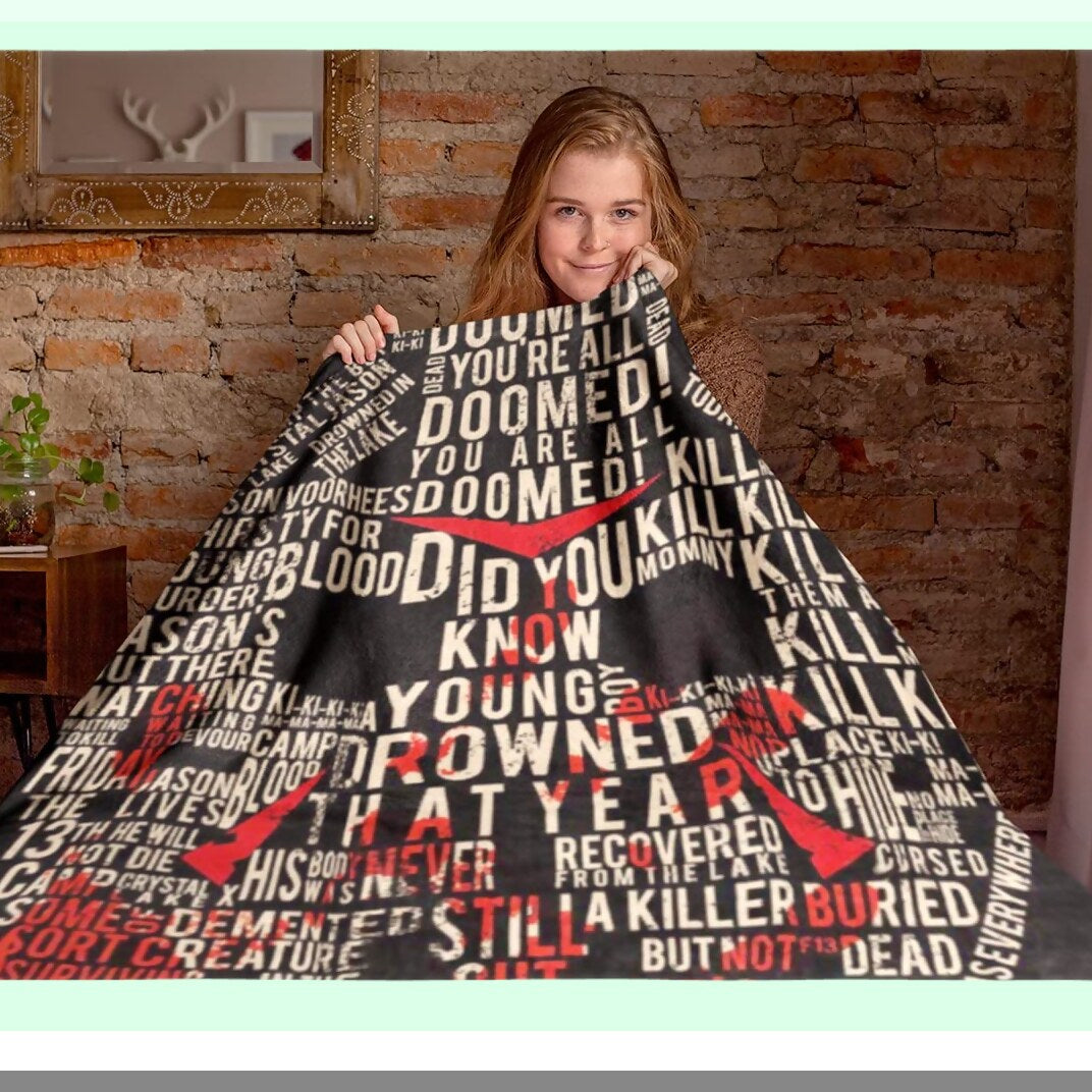 Ultimate Horror Night Jason Vorhees Micro Raschel Throw Blanket 46"x60""