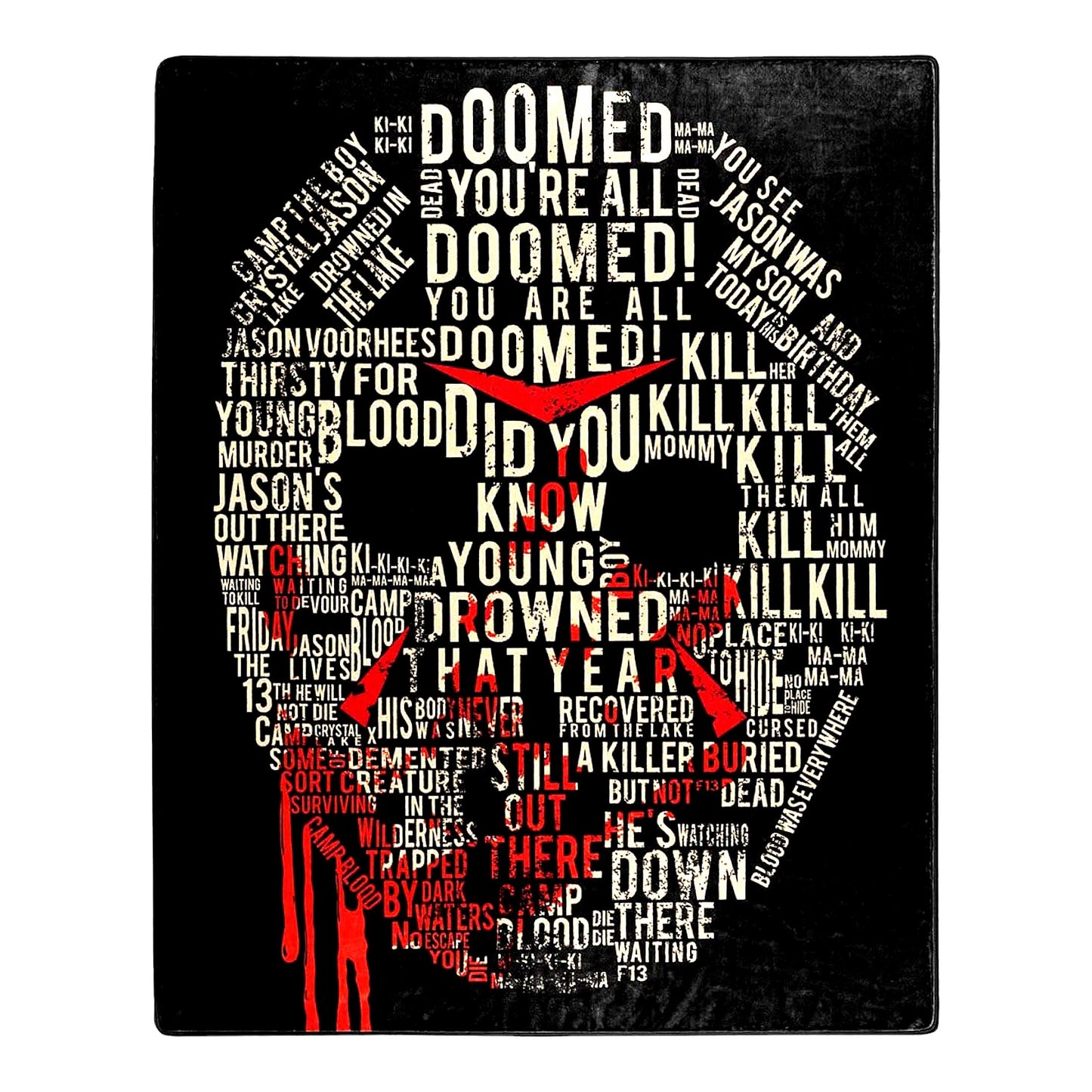 Ultimate Horror Night Jason Vorhees Micro Raschel Throw Blanket 46"x60""