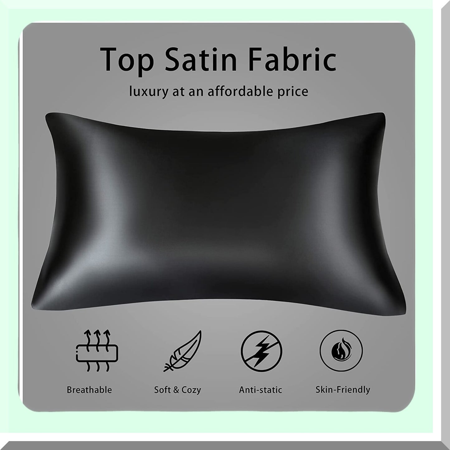 LuxSilk Hypoallergenic Breathable Pillowcase - Soft Silk Pillow Cover for Size Bed - Skin & Hair Care, Cooling & Anti-Wrinkle - 100% Mulberry Silk