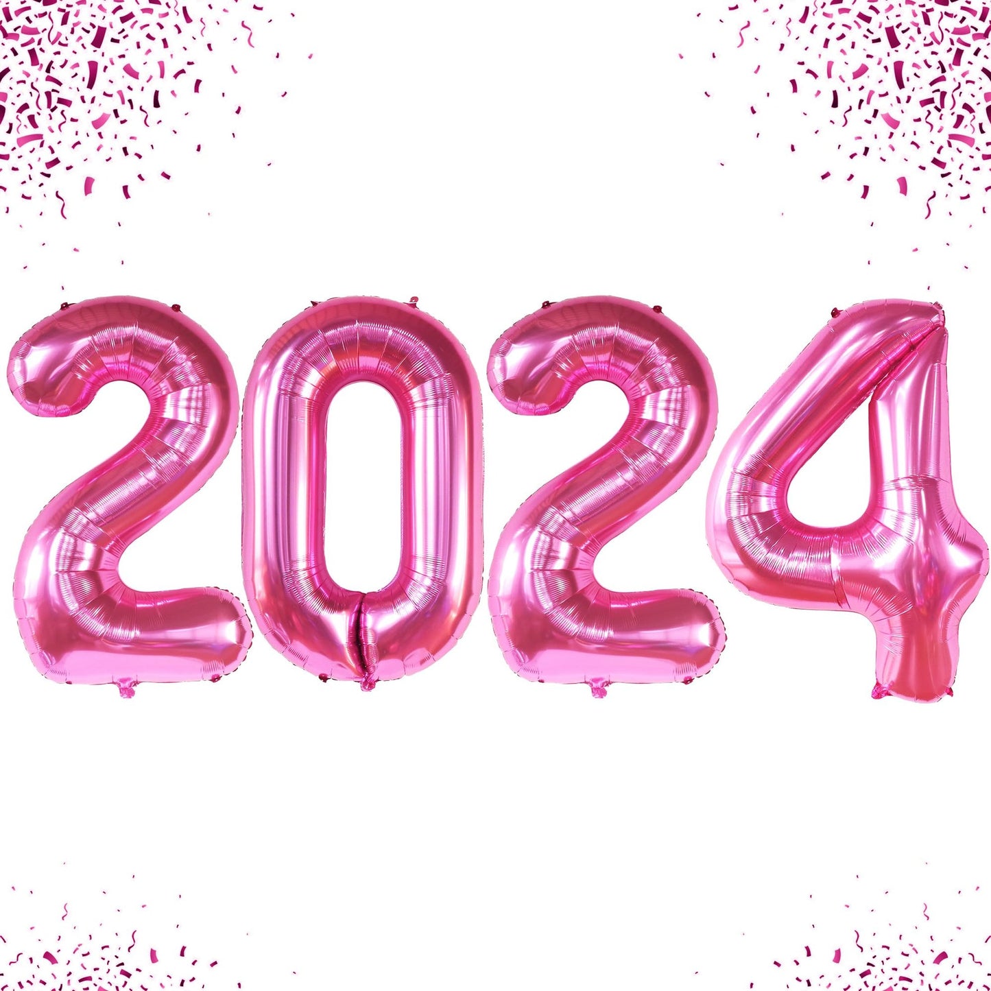 Large Hot Pink 2024 Balloons for Graduation Decorations