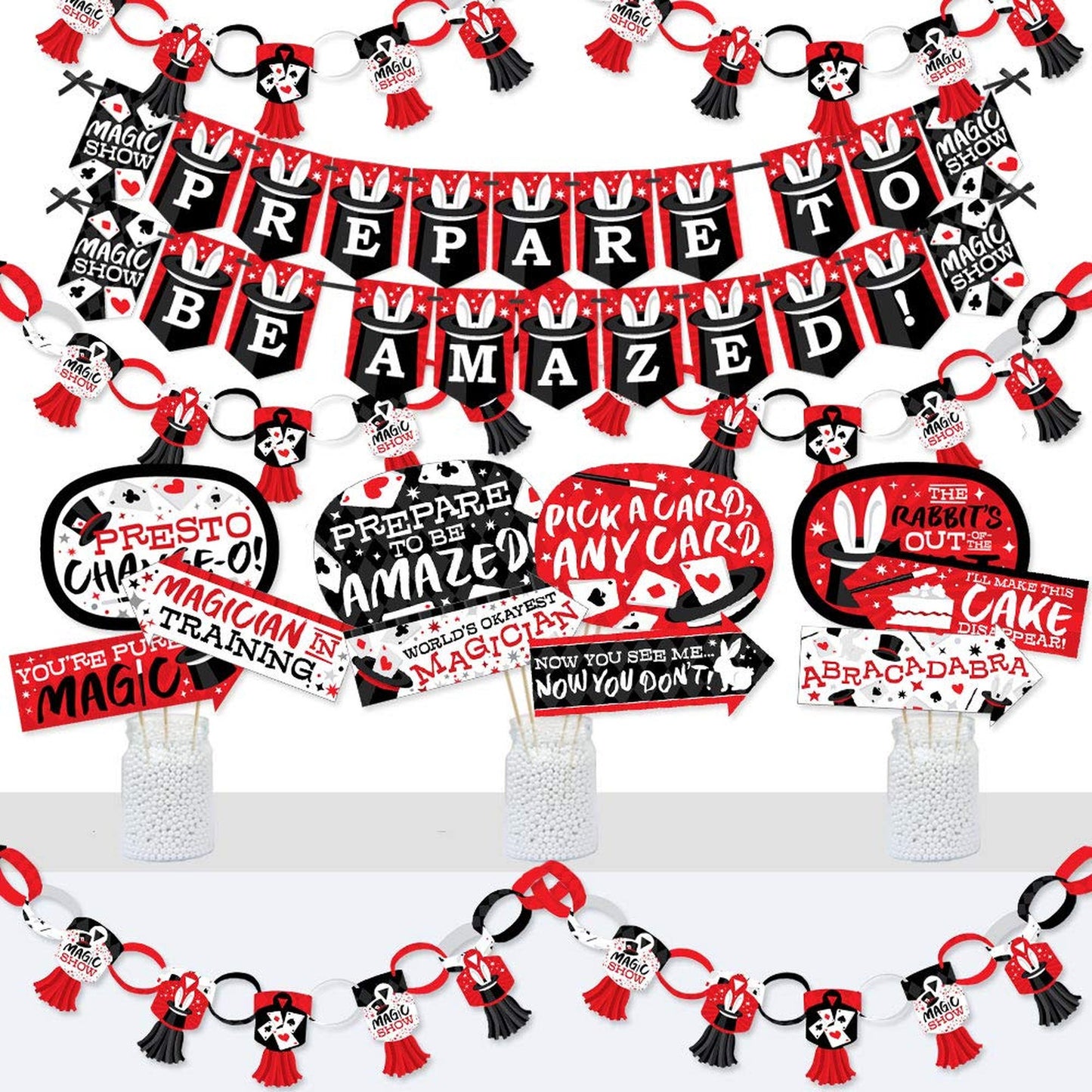 Magical Birthday Party Decorations and Photo Booth Kit