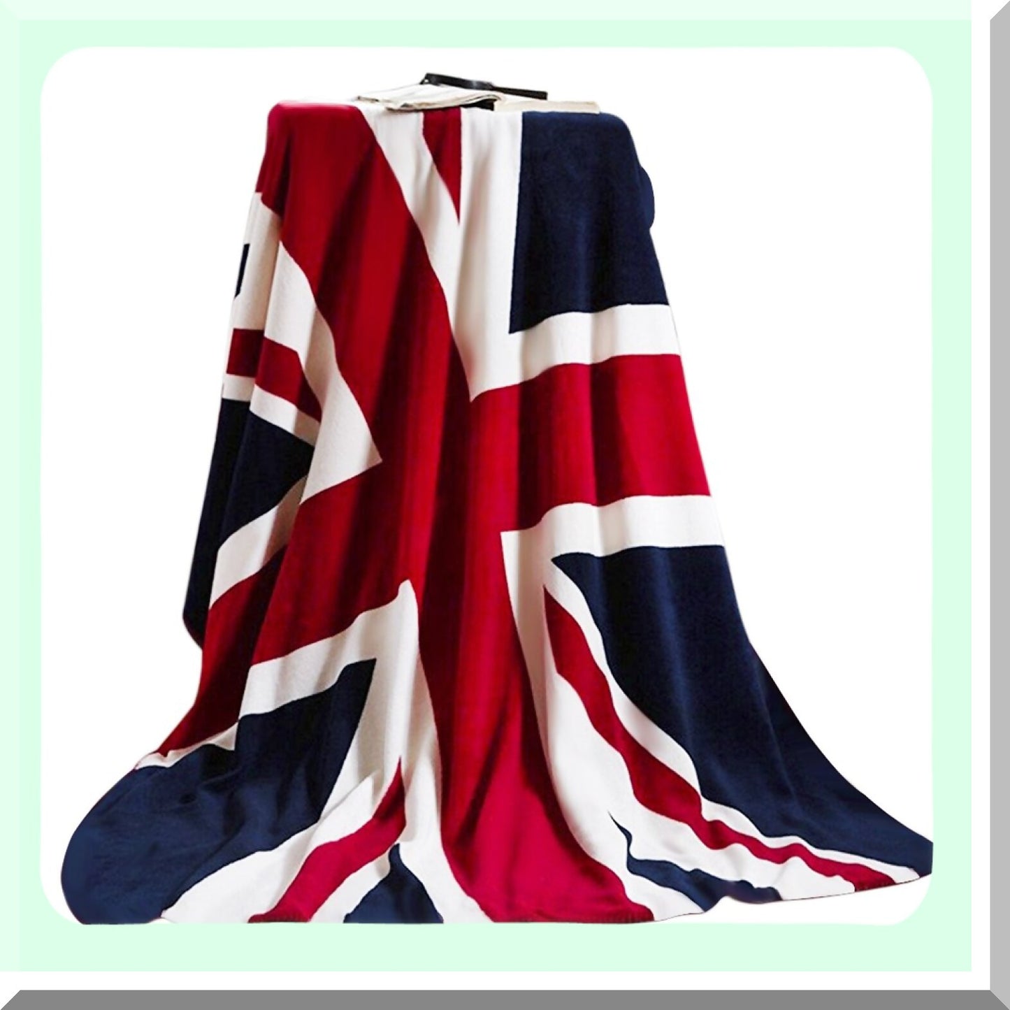 CozyBrit Union Jack Flannel Fleece Blanket - Warm, Comfy, Oversized Throw for Bed, Sofa, Couch, or Travel - 59"x79" British Flag Design for Bedroom & Living Room"