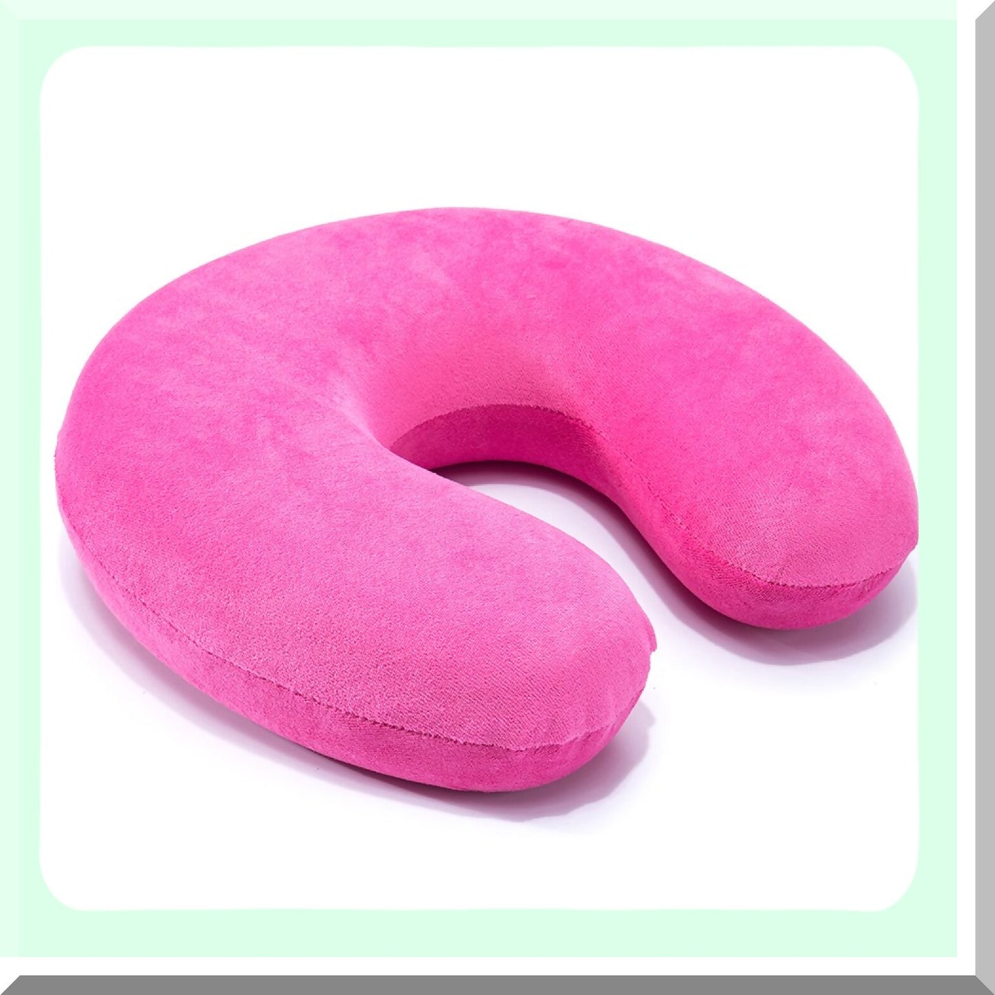 MemoryFoam U-Shape Neck Support Pillow - Comfortable Head Cushion for Travel, Office, Car, Outdoors & Home - Pink Restful Pillow
