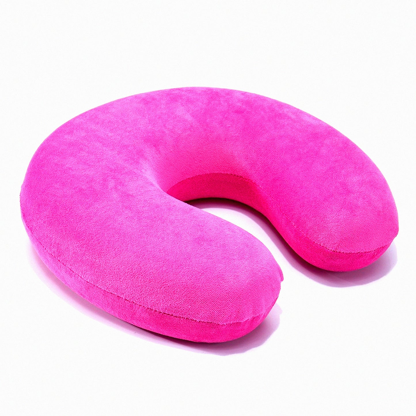 MemoryFoam U-Shape Neck Support Pillow - Comfortable Head Cushion for Travel, Office, Car, Outdoors & Home - Pink Restful Pillow