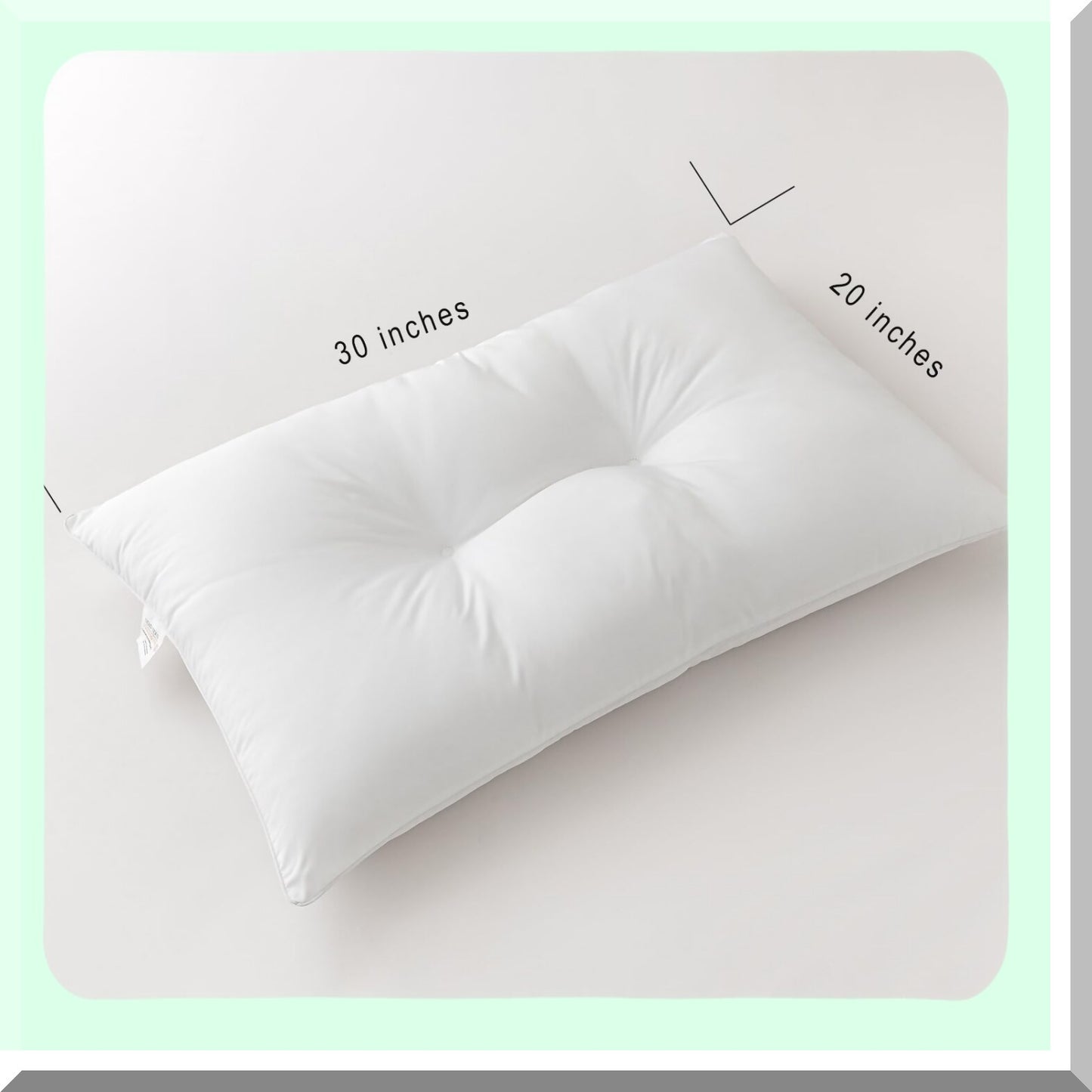 SleepGuard Comfort Pillows - 2 Pack | Back & Side Sleeper Ear Protection | Thin Medium Support with Concave Design | Soft & Elastic | Queen Size 20 x 30 in | White Color | Set of 2