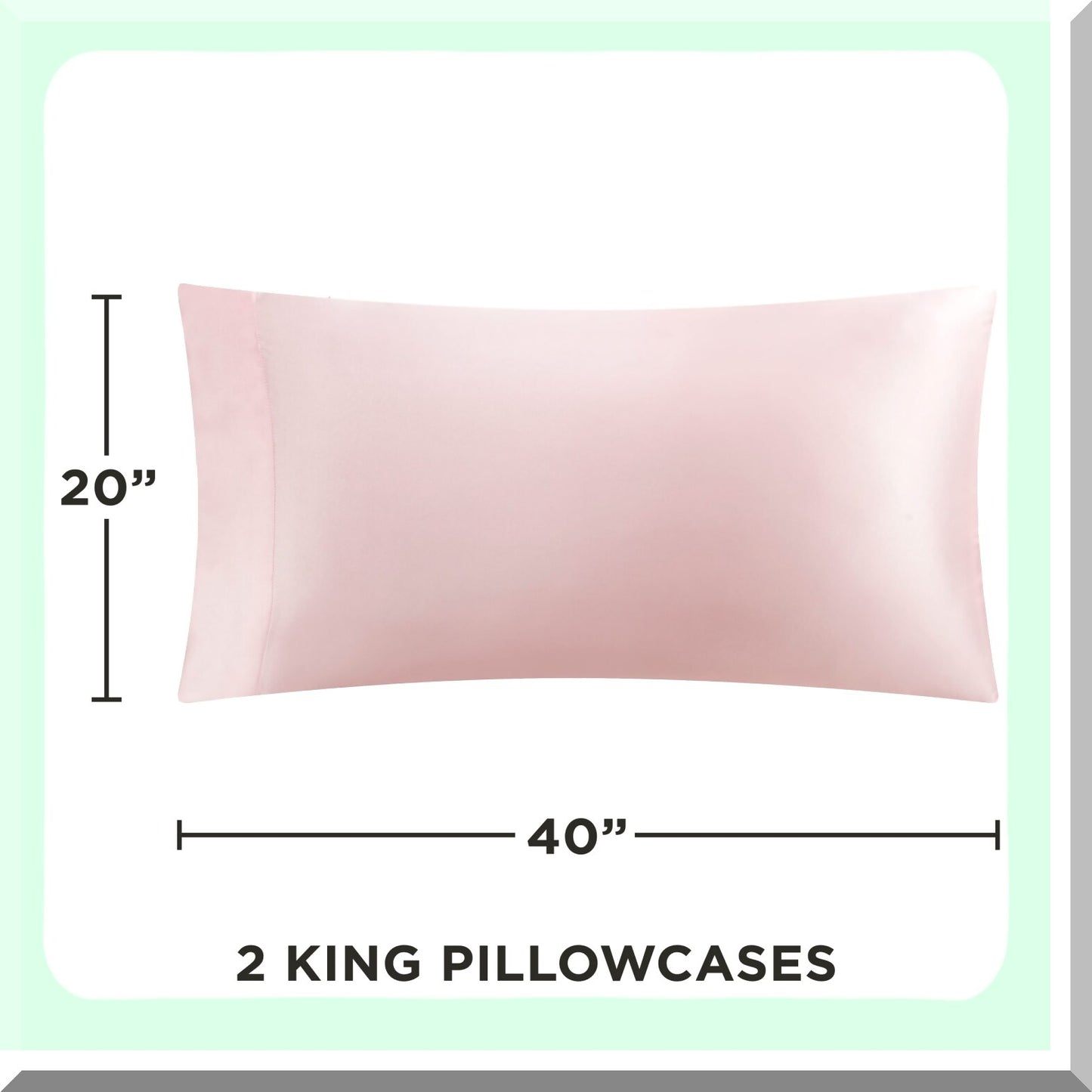 Silky Hair-Saving Pillowcase Set - Pink Cooling Covers - Envelope Closure - Size 2 - Hair Protection - Smooth Sleep - Satin Pillowcases