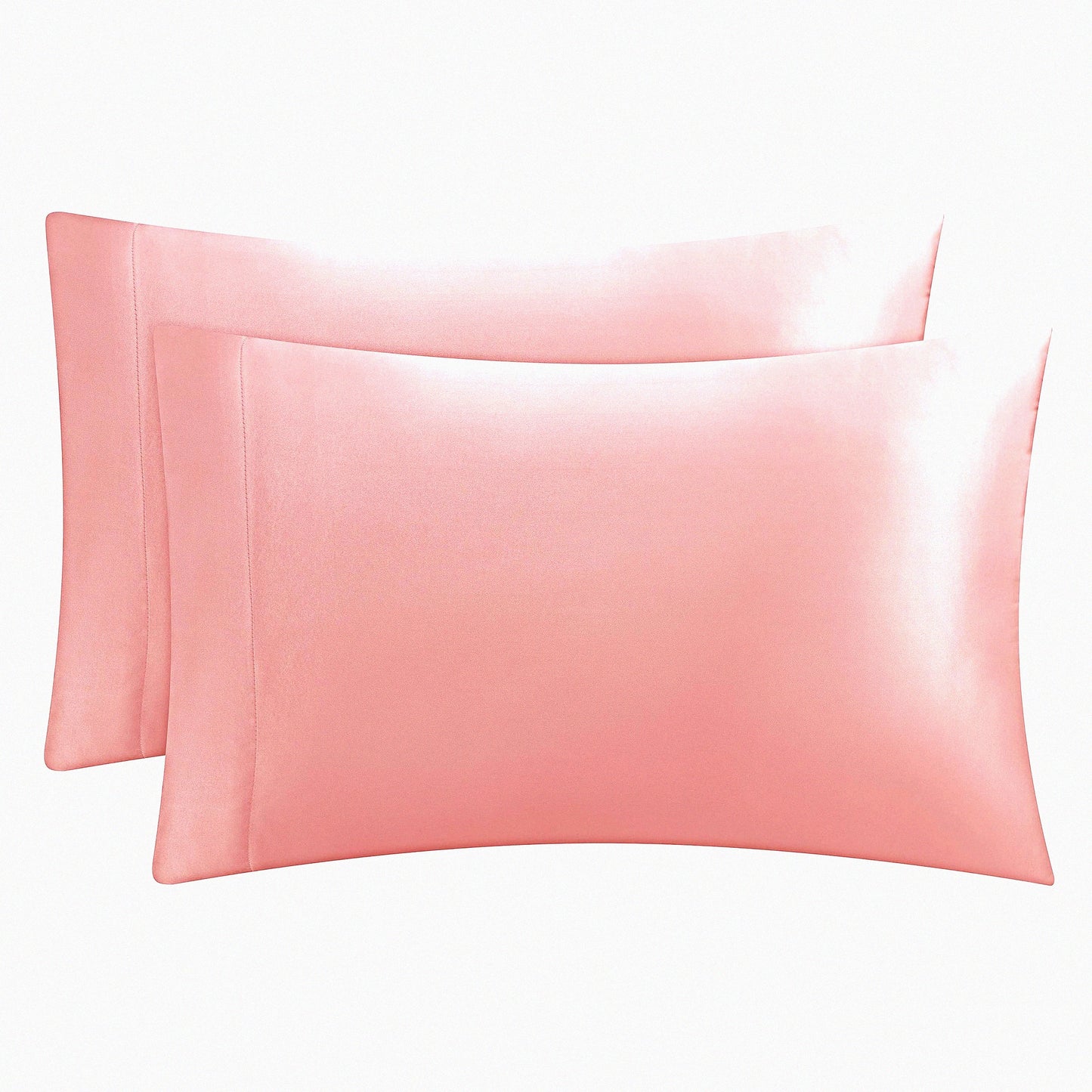 Silky Hair-Saving Pillowcase Set - Pink Cooling Covers - Envelope Closure - Size 2 - Hair Protection - Smooth Sleep - Satin Pillowcases