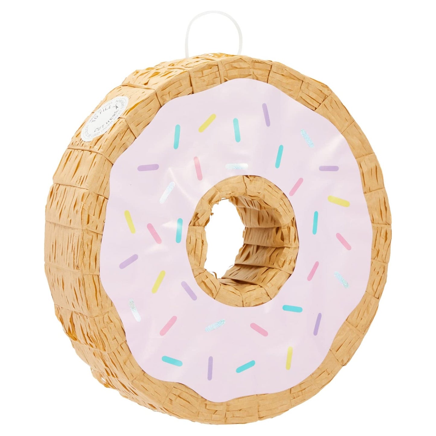 Pink Donut Pinata for Birthday and Baby Shower Decorations