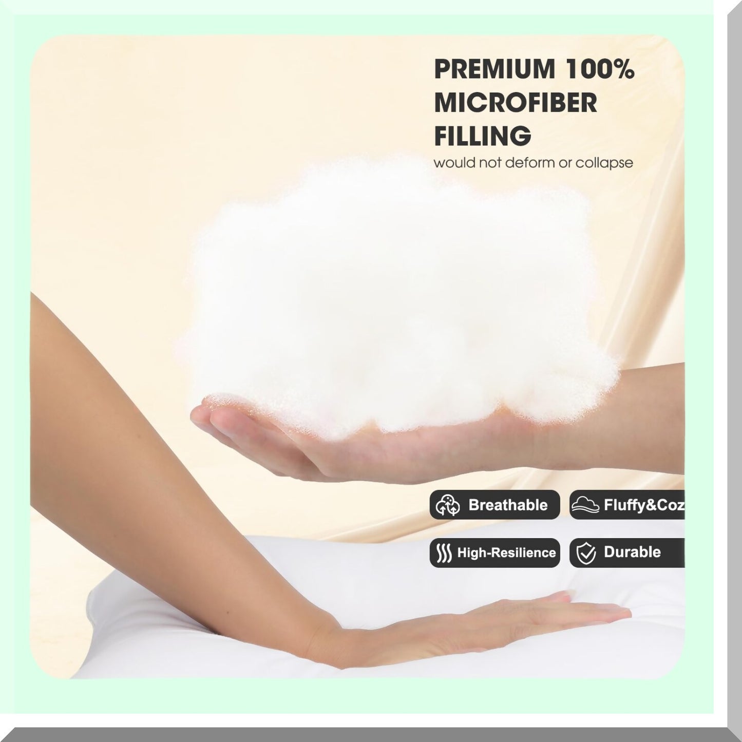 UltraSoft White Pillow Inserts - 20x20 Inches (Pack of 2) | Hypoallergenic Decorative Stuffer Pillows | Lightweight Down Alternative Sham Stuffer | Square Poly Fill Cushions