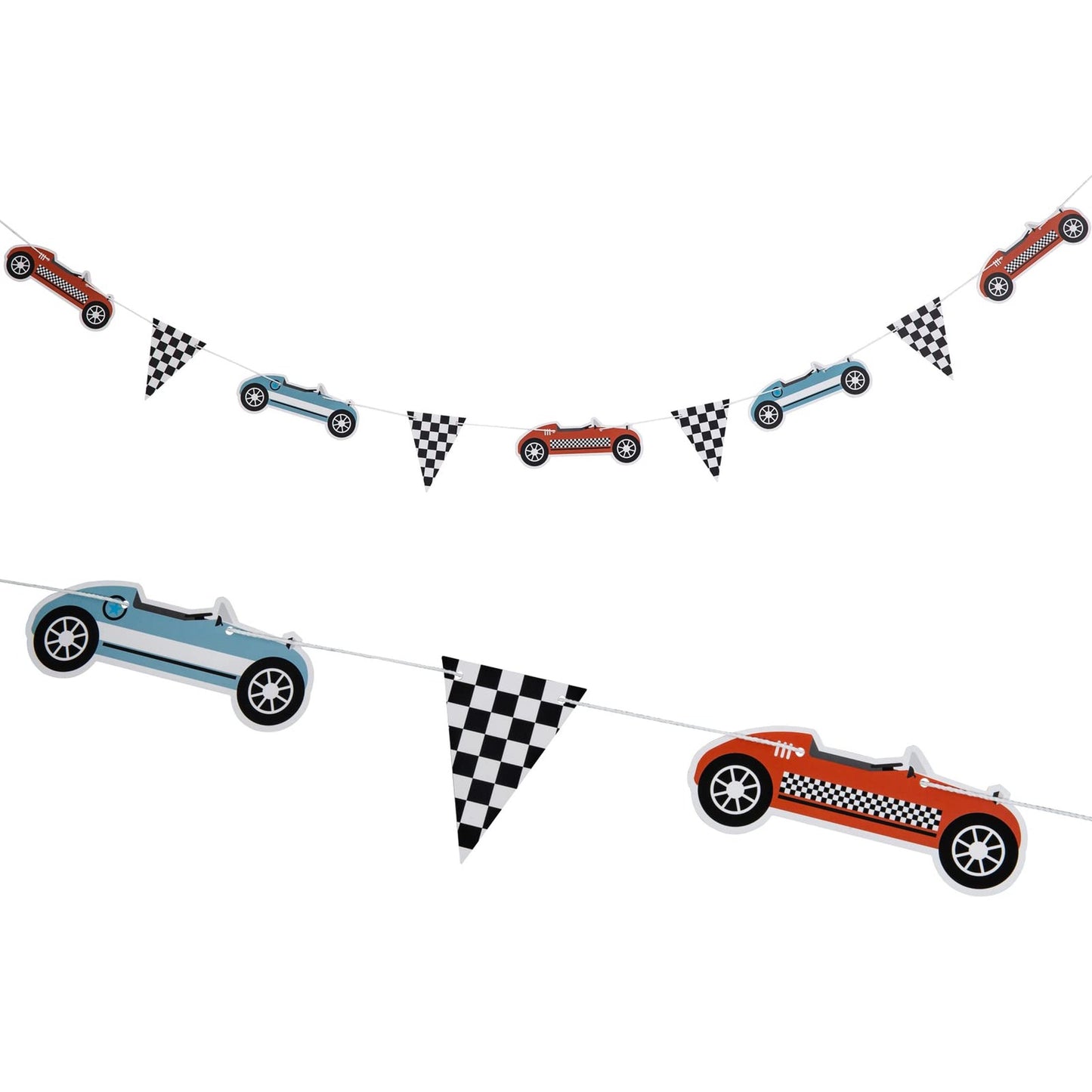 Speedy Wheels Birthday Banner - Race Car Party Decor for Boys! Rev up the fun with this Retro Race Car themed decoration. Perfect for Two Fast Birthday celebrations.