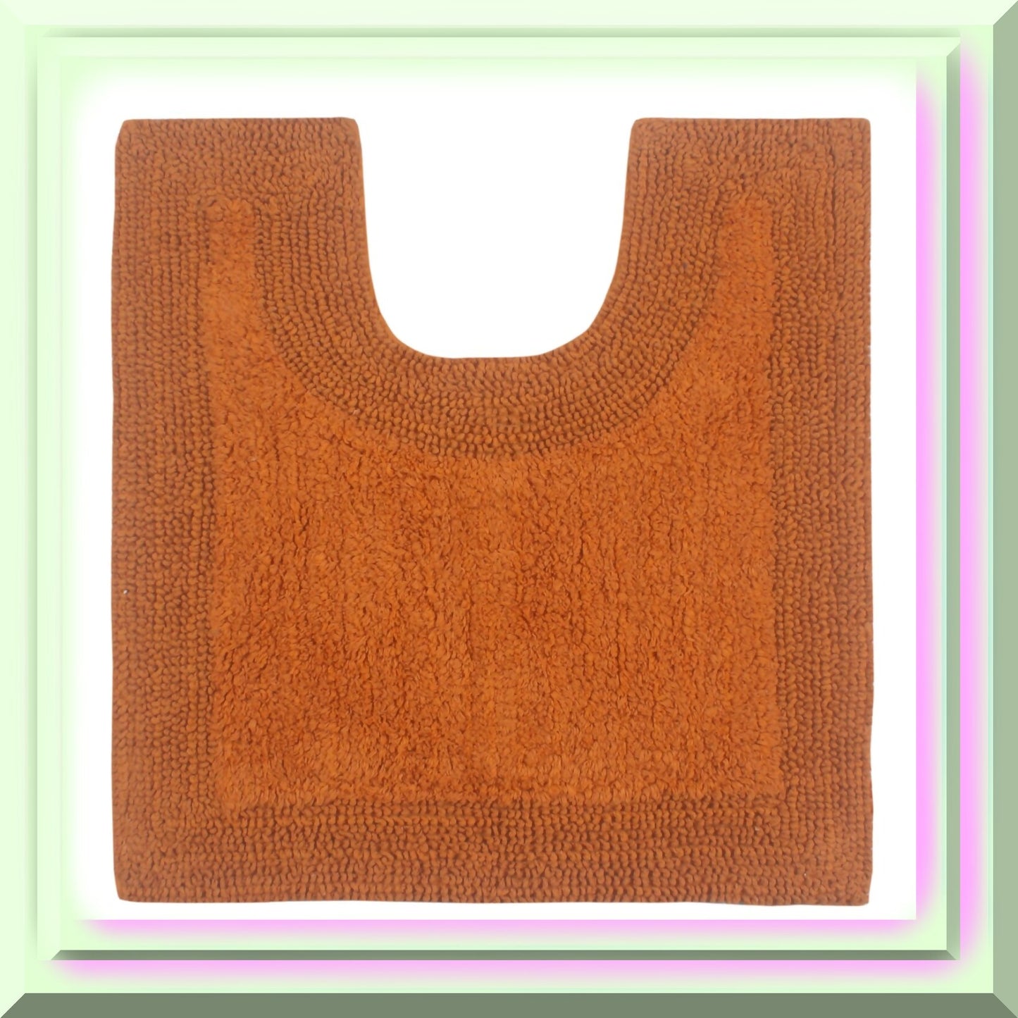 Reversible Cotton Bathroom Rugs Set 20"x20"