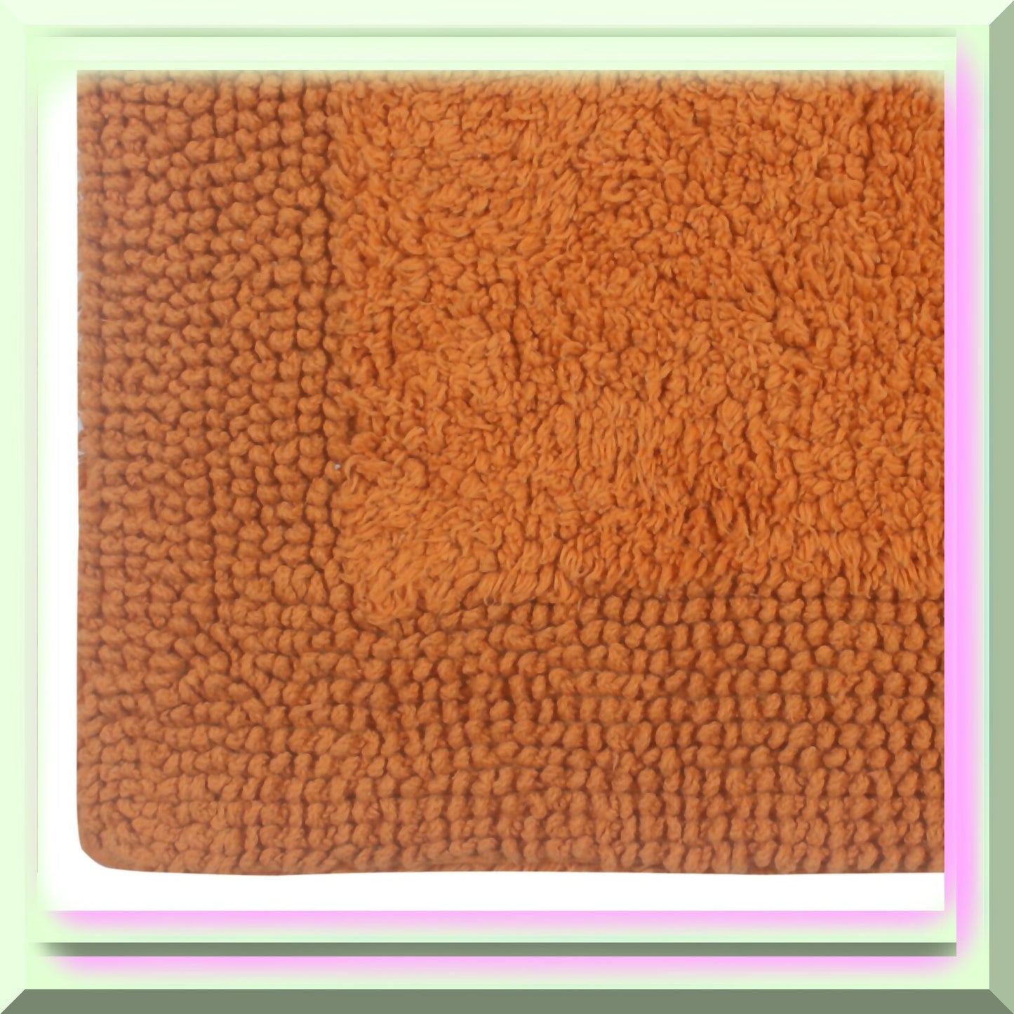 Reversible Cotton Bathroom Rugs Set 20"x20"