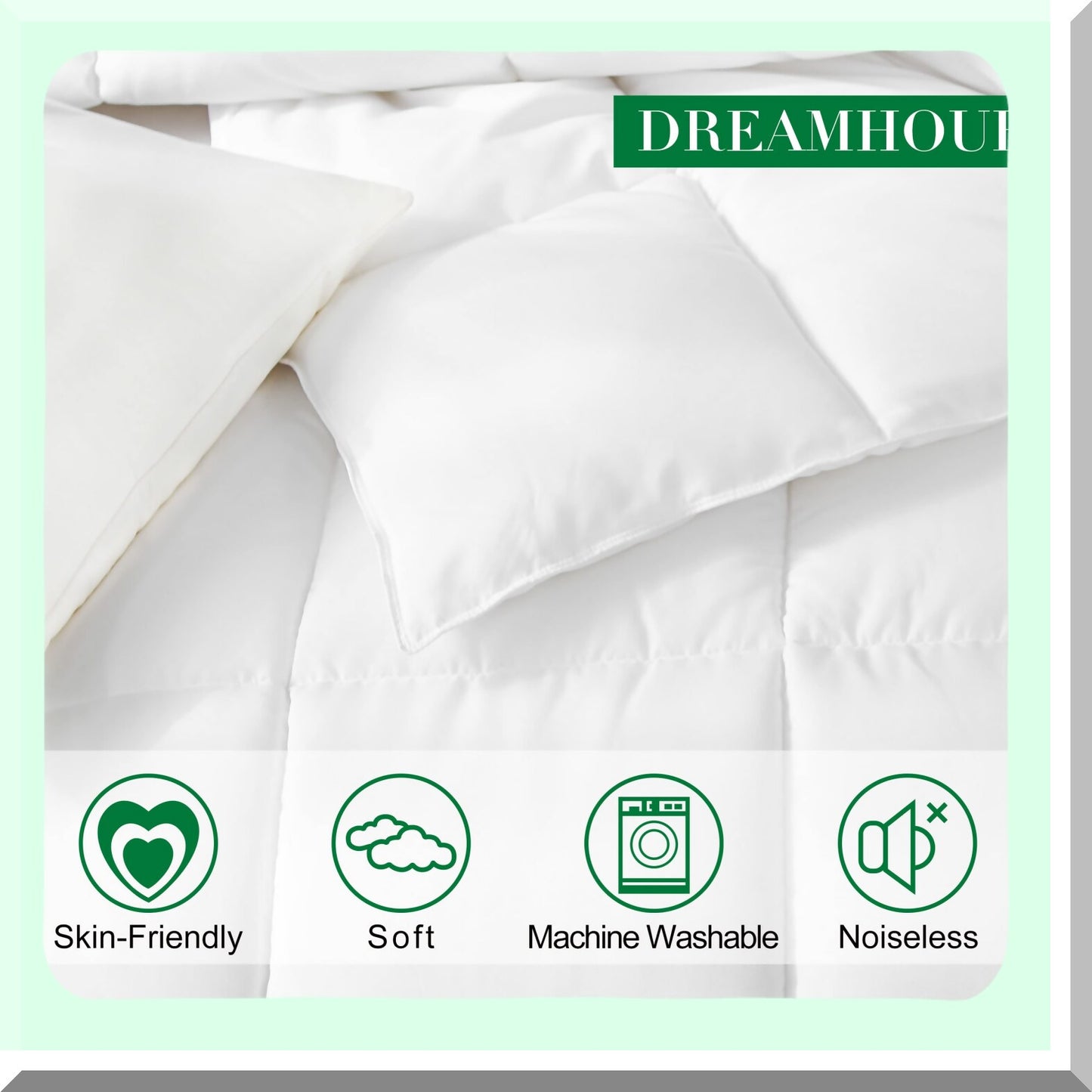 UltraPlush Bamboo Comforter - White, All Season, Breathable Duvet Insert - Machine Washable, 106X90 Inches, 8 Corner Tabs - Soft & Eco-Friendly