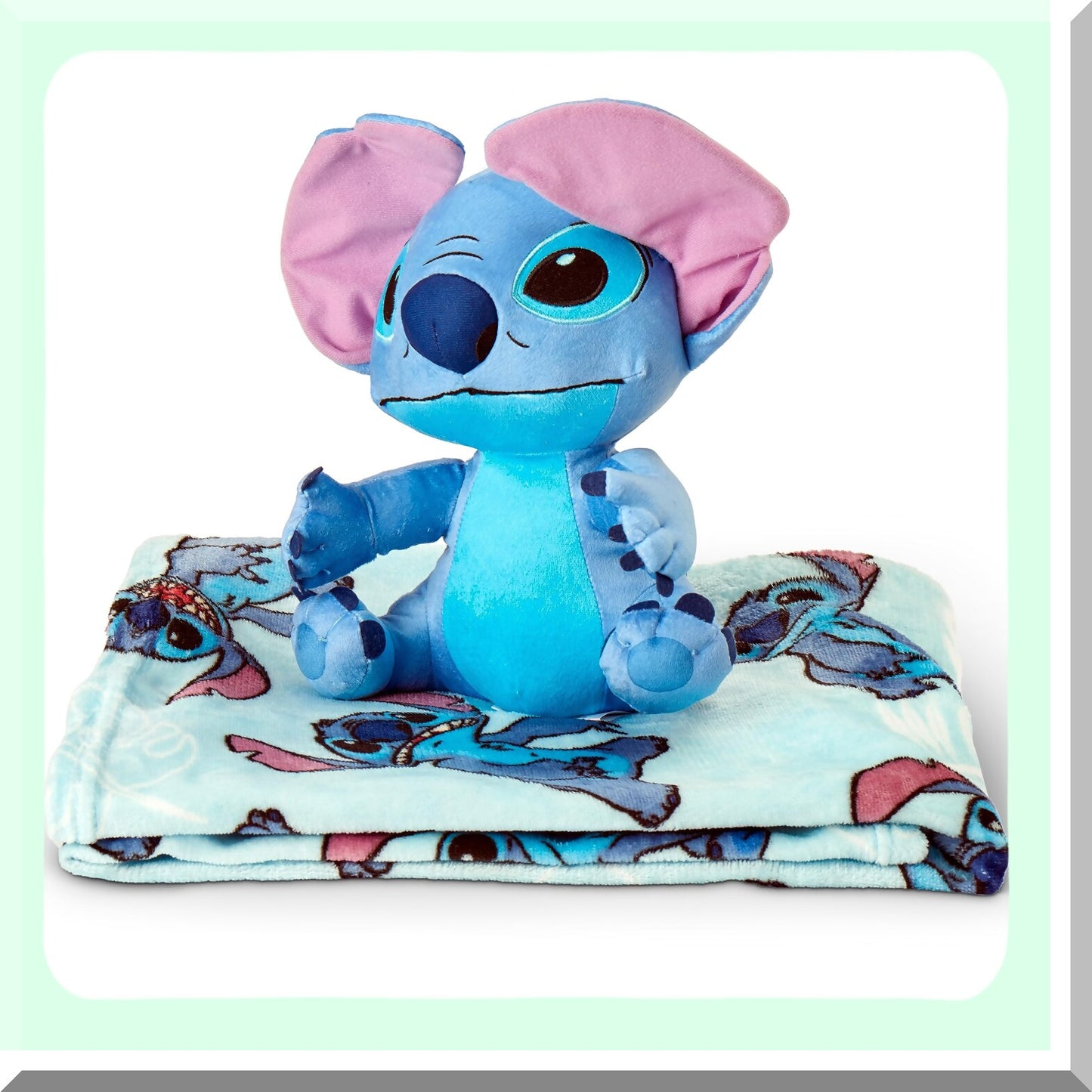 Stitch Cuddle Palms Silk Touch Throw & Hugger Pillow Set, 40" x 50""