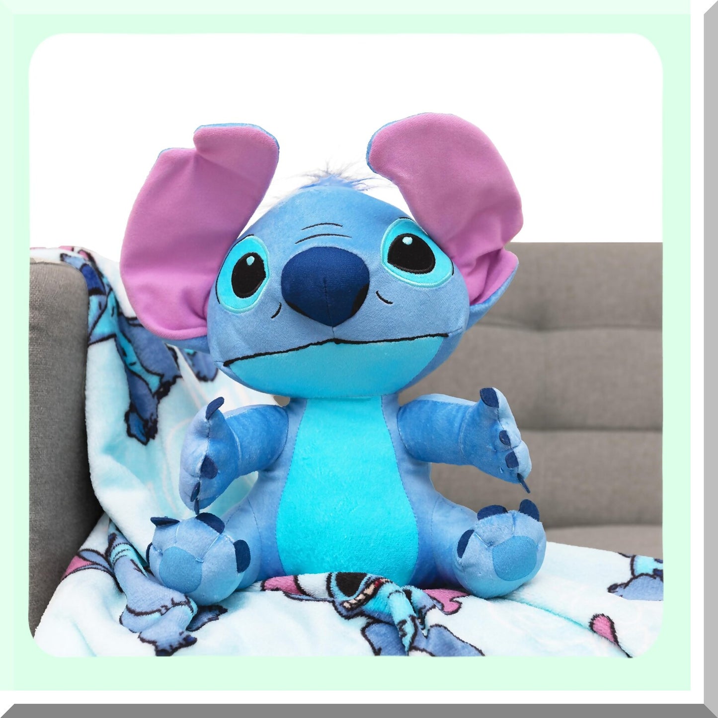 Stitch Cuddle Palms Silk Touch Throw & Hugger Pillow Set, 40" x 50""