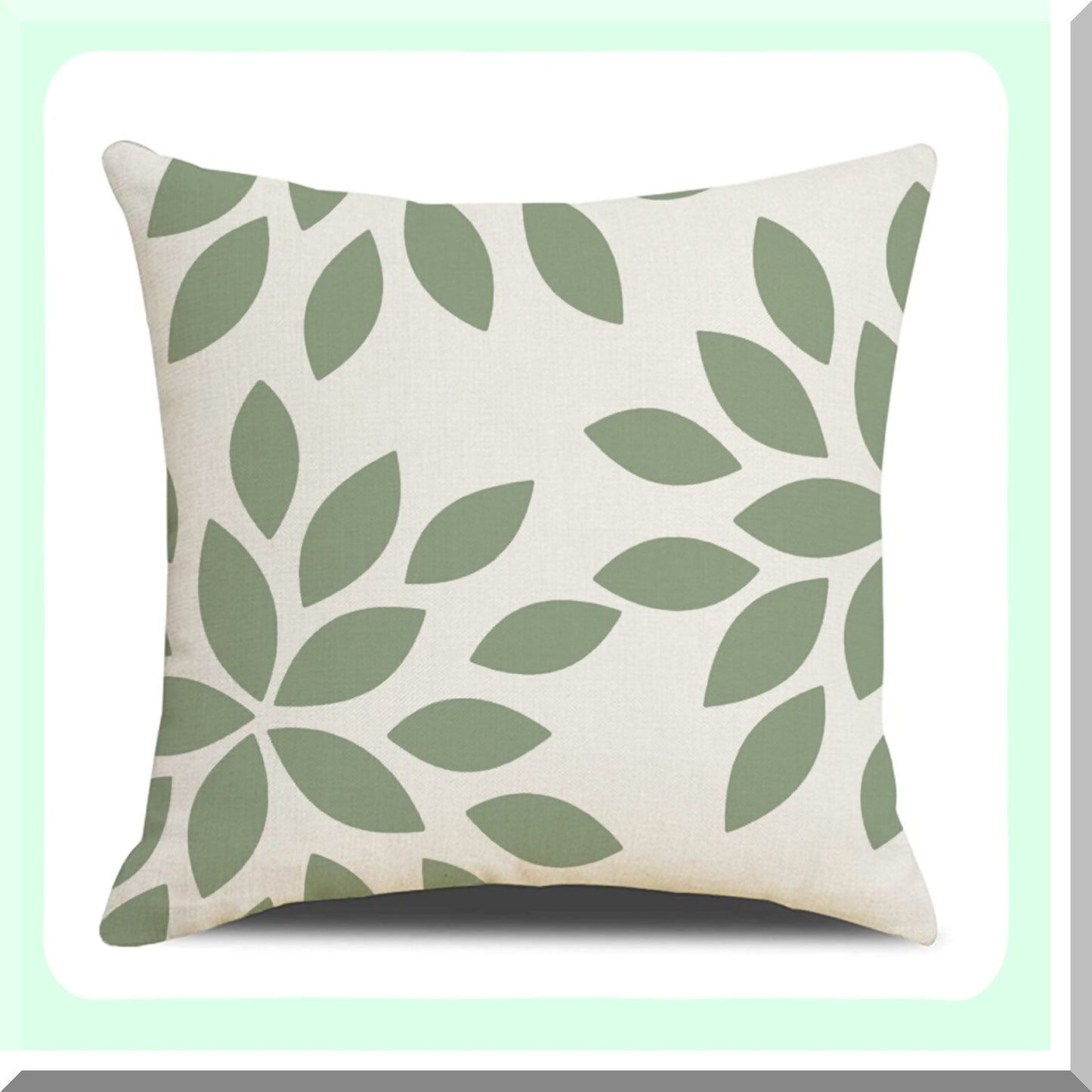 Boho Farmhouse Linen Pillowcase Set - 18x18 Inch Square Cushion Covers (Pack of 4) - Neutral Decorative Throw Pillow Covers