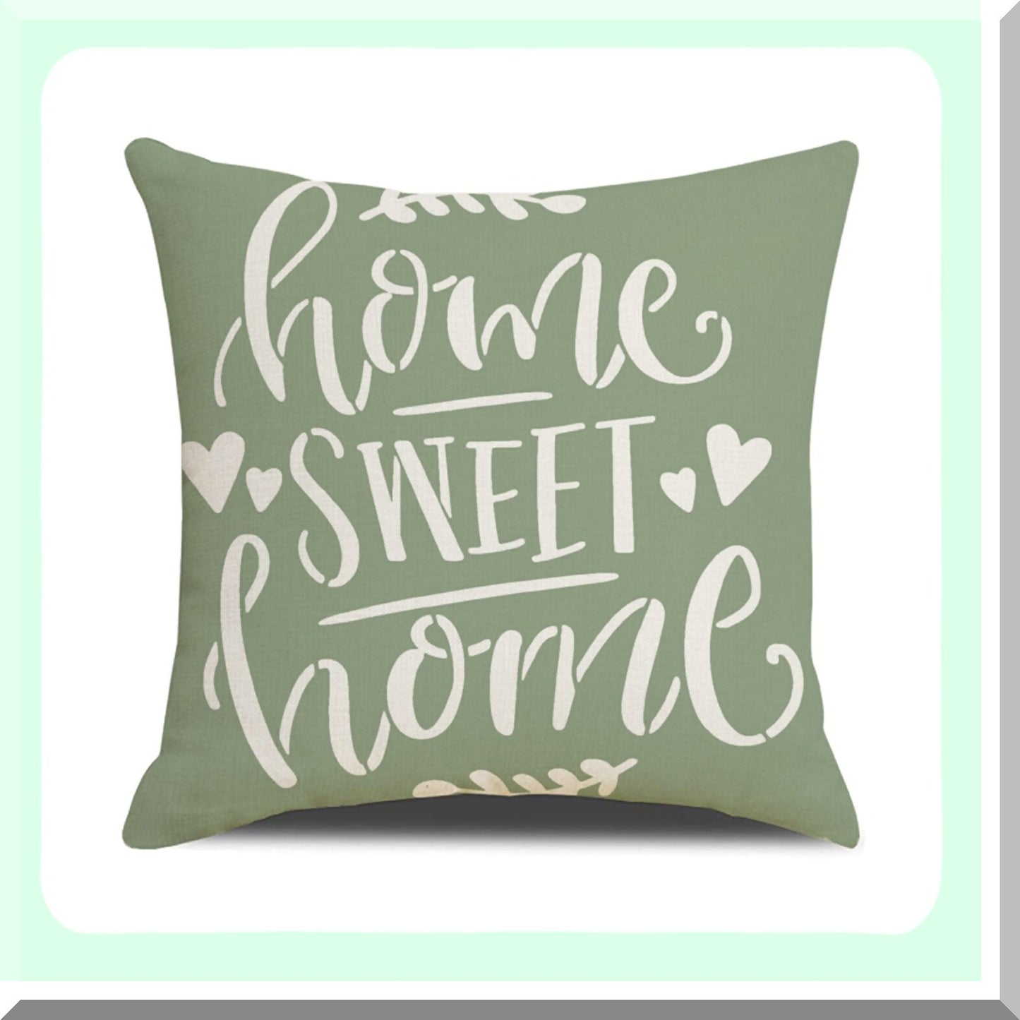 Boho Farmhouse Linen Pillowcase Set - 18x18 Inch Square Cushion Covers (Pack of 4) - Neutral Decorative Throw Pillow Covers