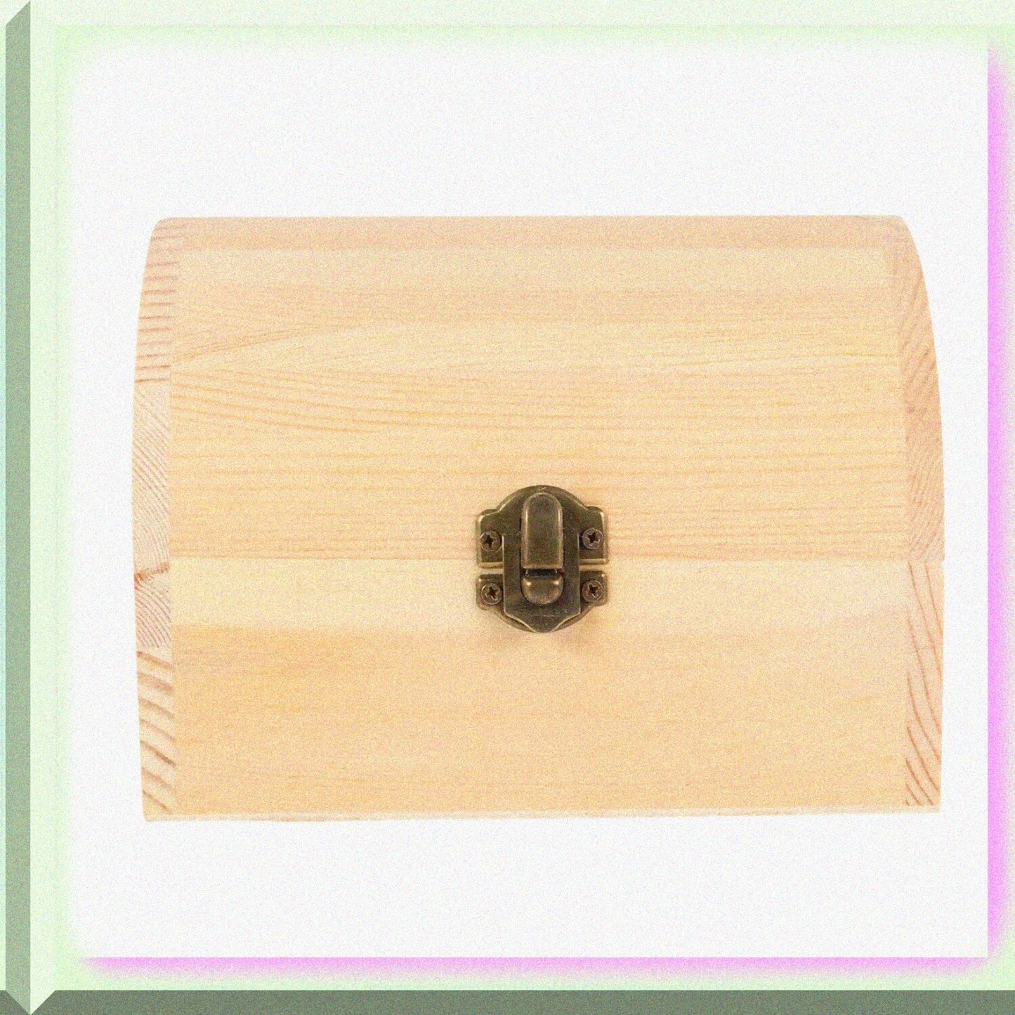 Unfinished Wooden Storage Box 6.3"x4.53"x4.72"