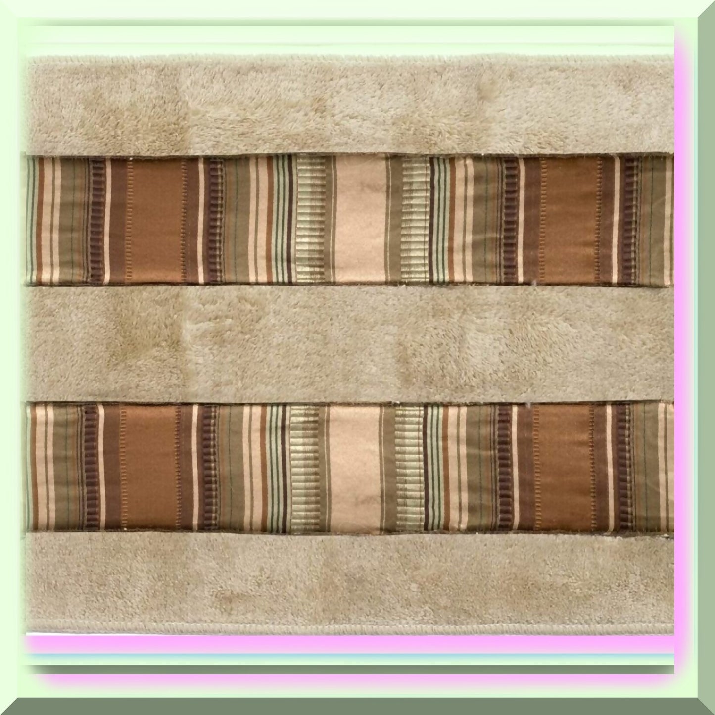 Contempo Modern Bathroom Rug, Striped, Washable