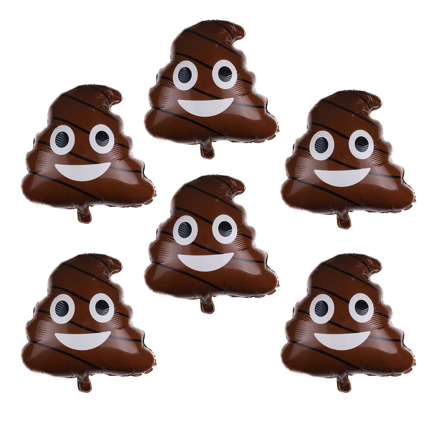 Party F Poop Balloons - Boys Toy Joke Theme Party 6Pack - Fun and hilarious balloons for your next party! Perfect for boys who love a good laugh.