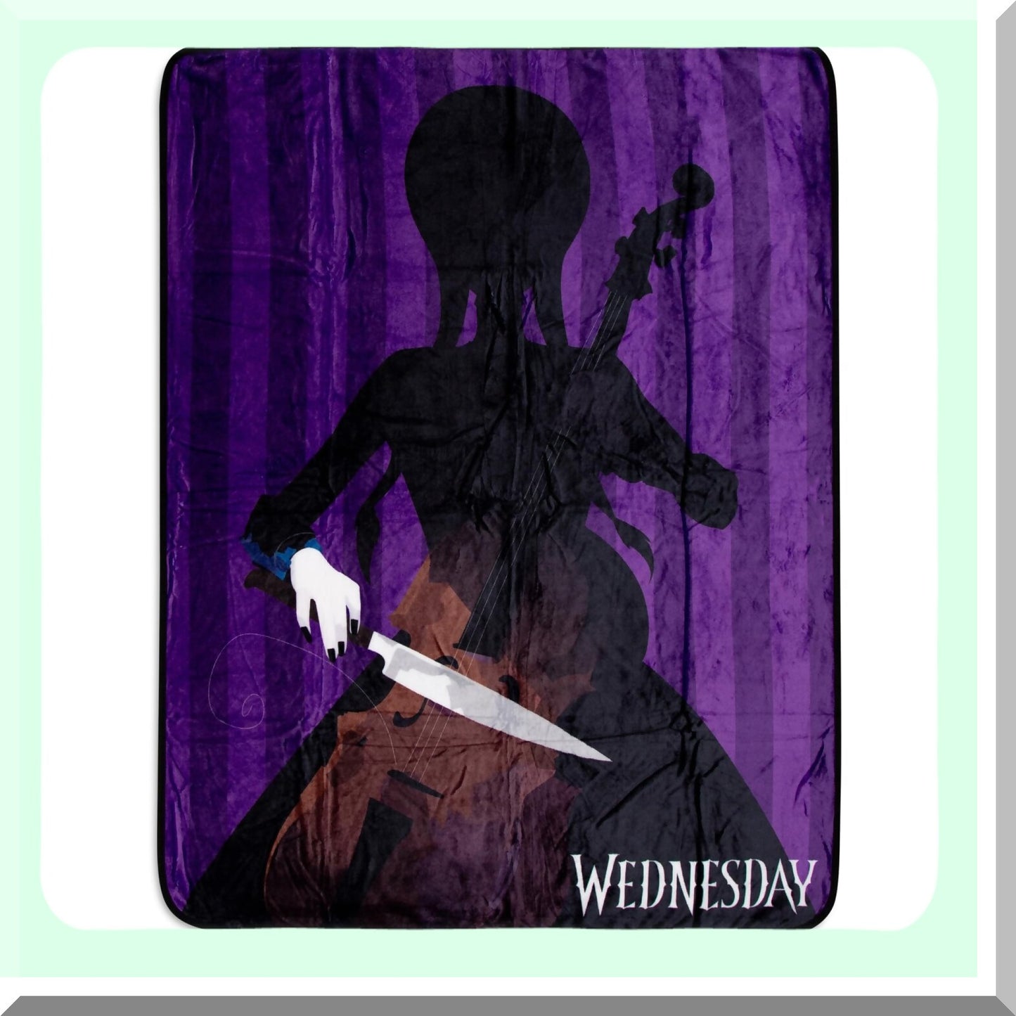 Wednesday's Cello Silhouette Fleece Throw Blanket - 45x60 Inches