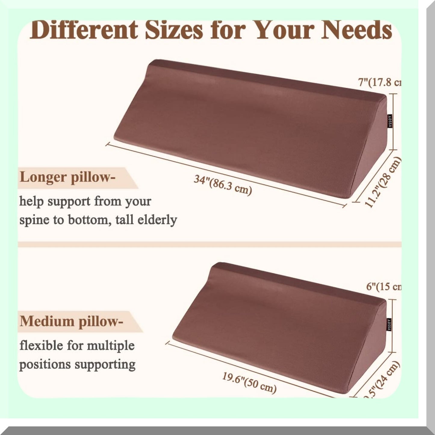 OrthoEase Recovery Wedge - Medical Grade Foam Incline Pillow for Post-Surgery Support, Pressure Ulcer Relief, and Body Positioning. Ideal for Sleeping, Elevation, and Turning.